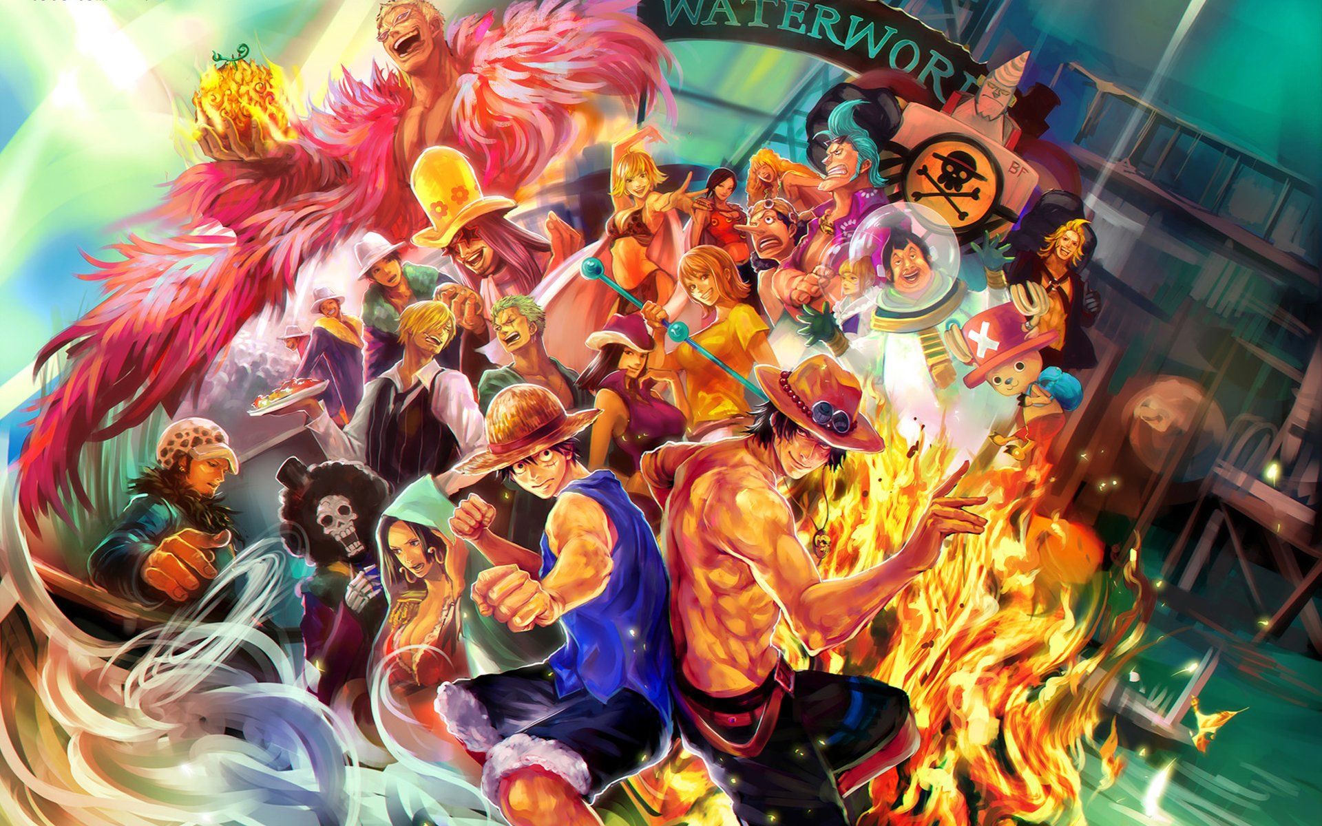 1920x1200 One Piece Epic Crew HD Wallpaper