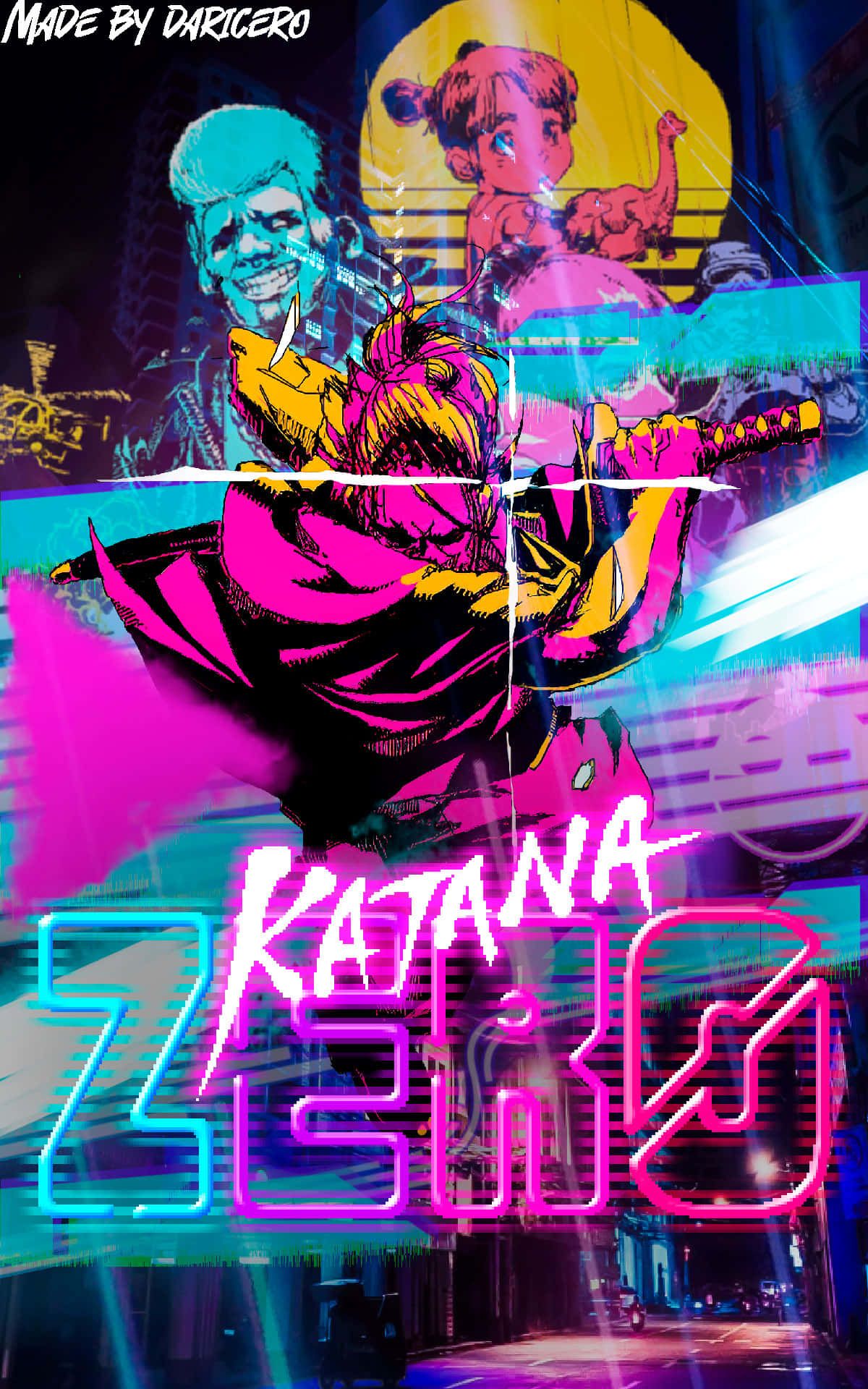 1200x1920 Download Katana Zero Neon Neon Poster Wallpaper