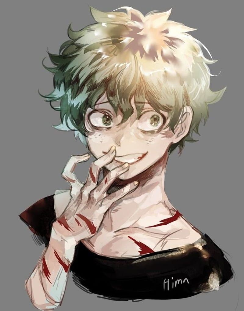 800x1019 Evil Deku, anime, crazy, hurt, insane, izuku midoriya, villan deku, HD phone wallpaper