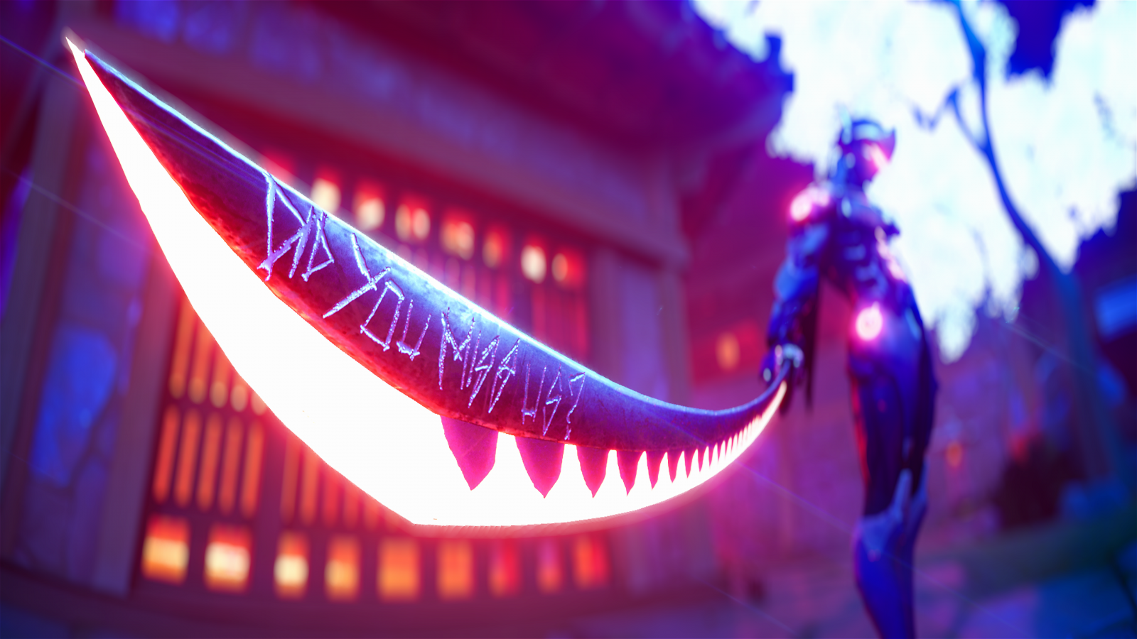 1600x900 Neon Sword Wallpaper