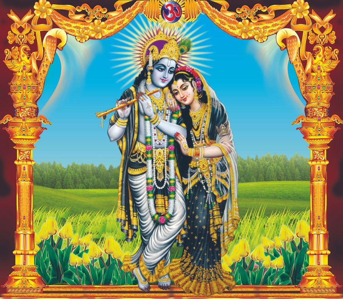 1200x1045 Radha Vallabh Wallpaper Mural for Wall®