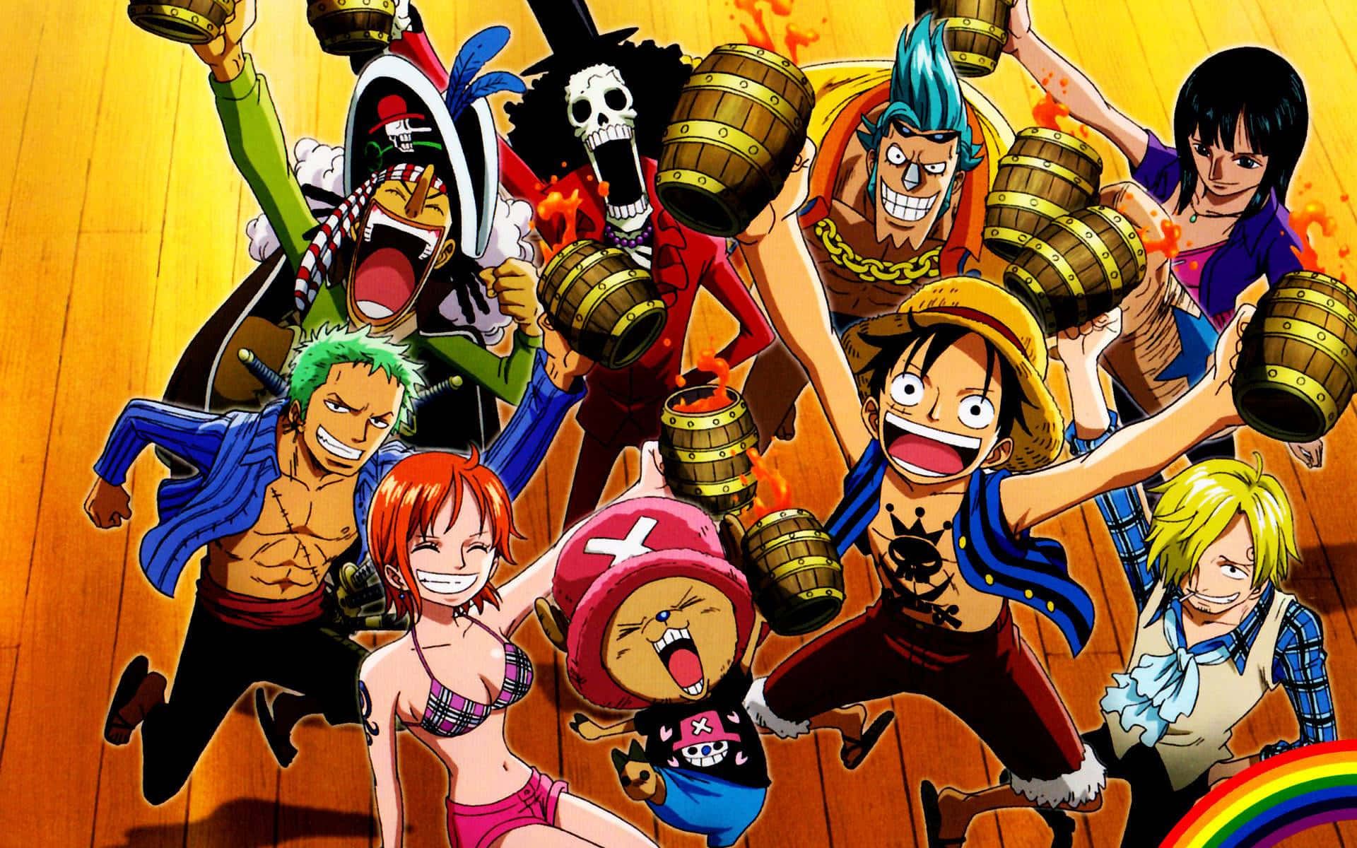 1920x1200 Download The Powerful One Piece Characters in Action Wallpaper