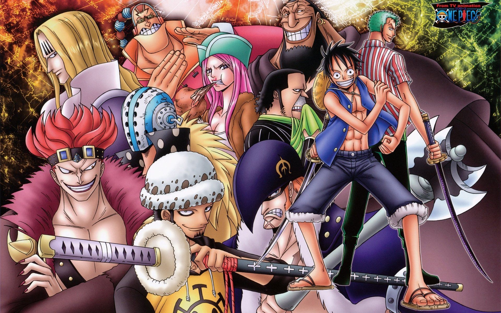 1920x1200 Epic One Piece HD Wallpaper: Luffy and Crew Unite!