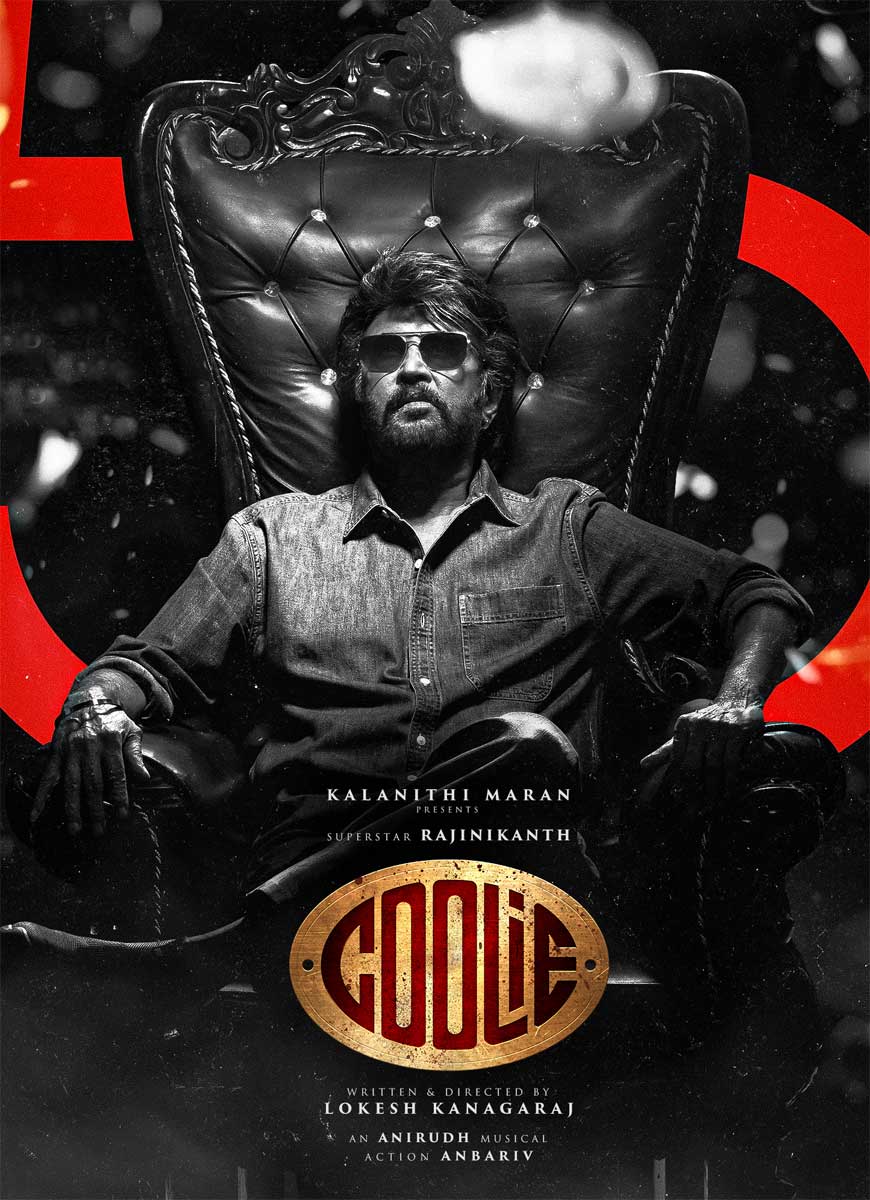 870x1200 Coolie movie rajini poster 4k download