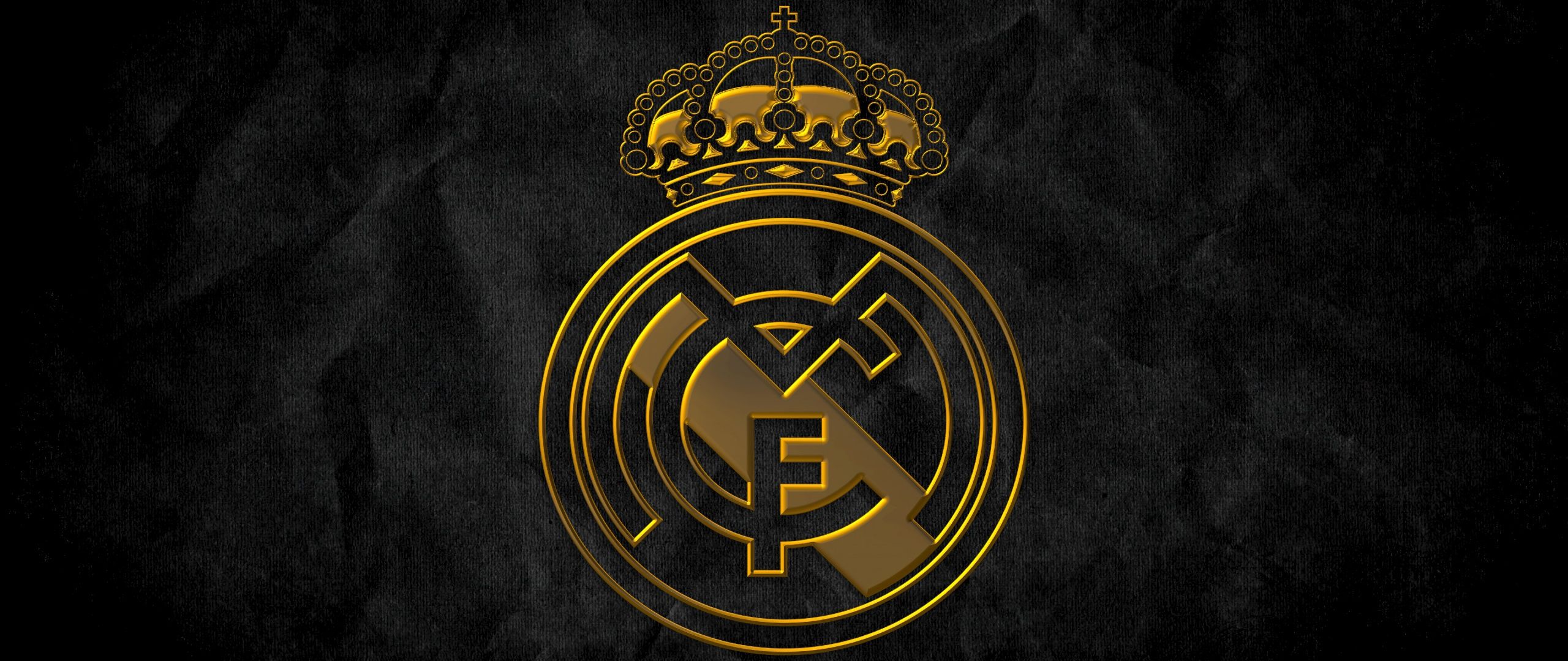 2560x1080 Real Madrid CF Wallpaper 4K, Dark background, Logo, Spanish