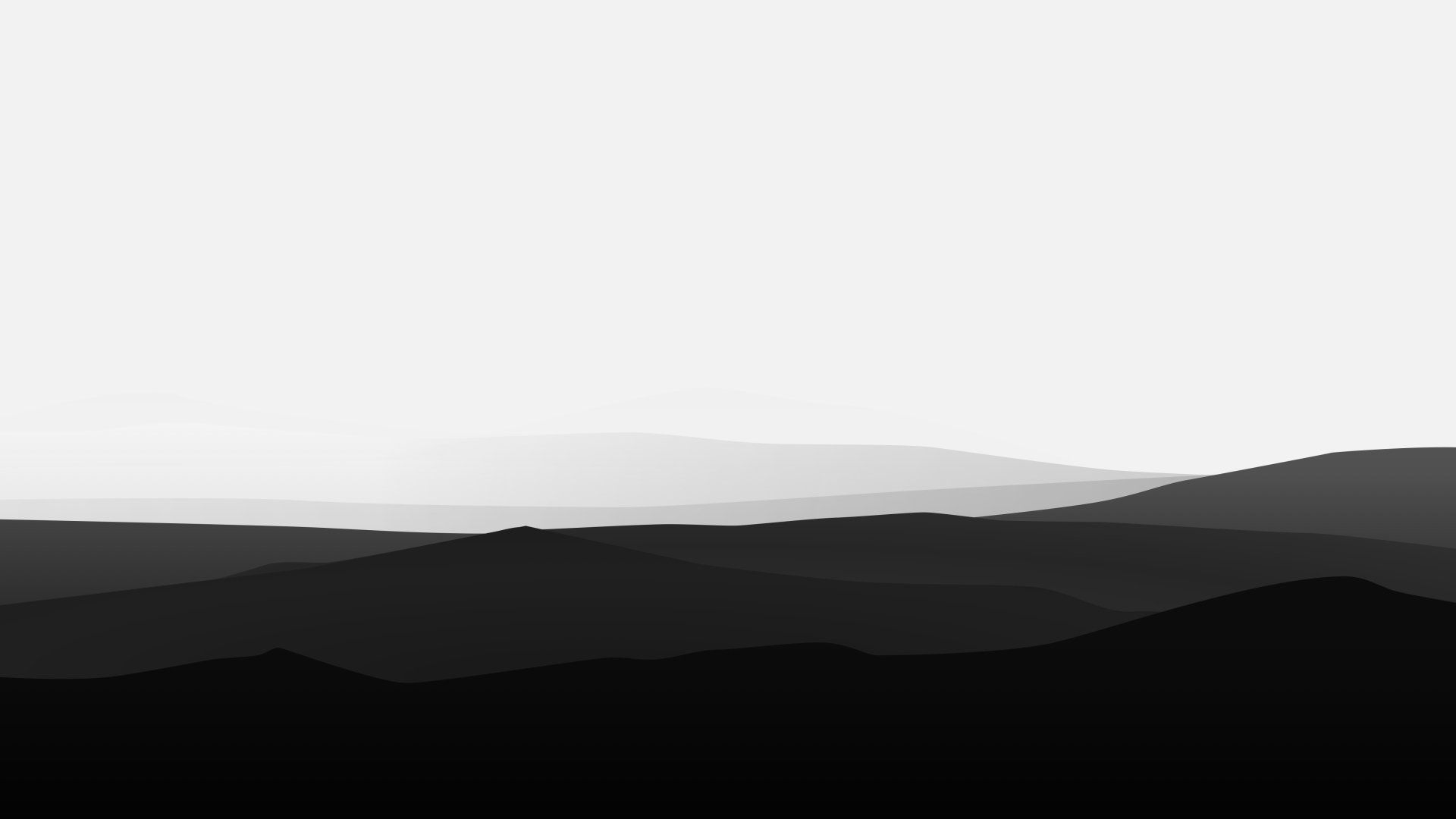 1920x1080 Minimalist Black & White Mountain Art Ultra HD Wallpaper