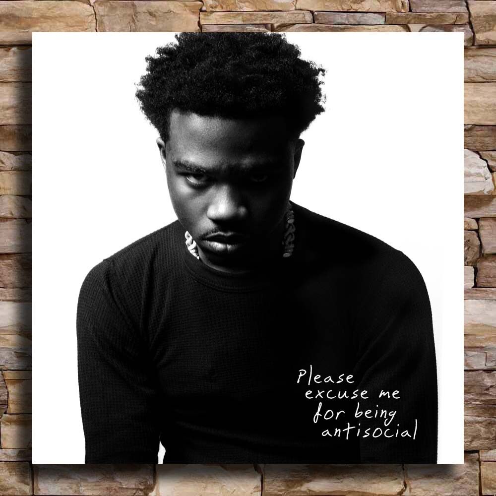 1000x1000 X875 Roddy Ricch Please Excuse Me For Being Antisocial Mixtape Poster 32 24x24