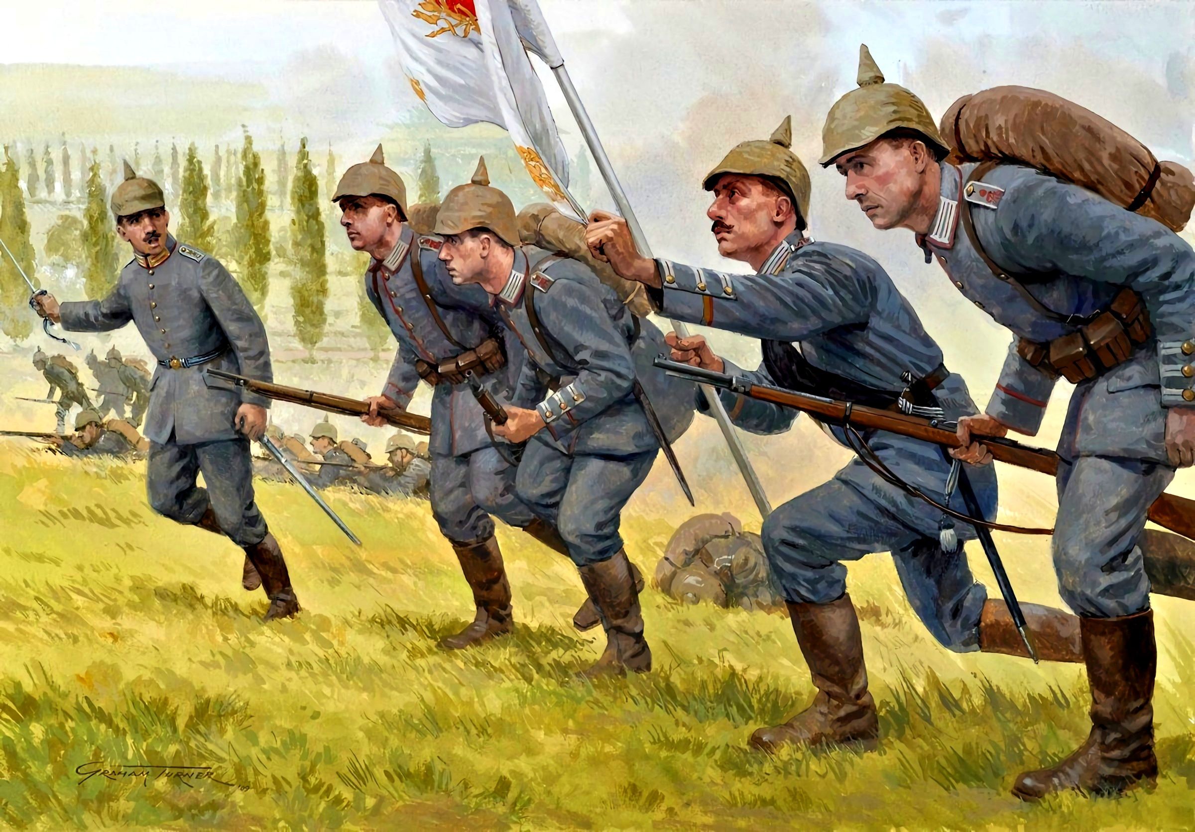 2400x1672 Wallpaper WWI, the first world war, The German Imperial army, Mauser Soldiers, The battle of the Marne The German Empire for mobile and desktop, section оружие, resolution 2400x1672