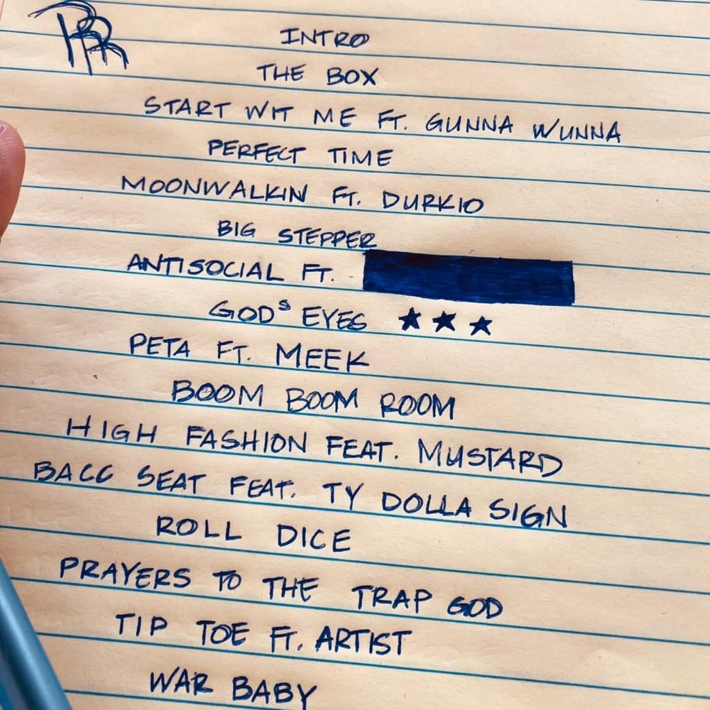 1000x1000 Roddy Ricch Excuse Me for Being Antisocial Lyrics and Tracklist