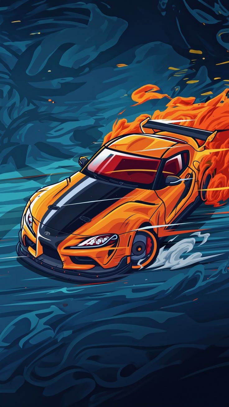 736x1308 Toyota Supra (A90). Cool cars, Super cars, Automotive illustration