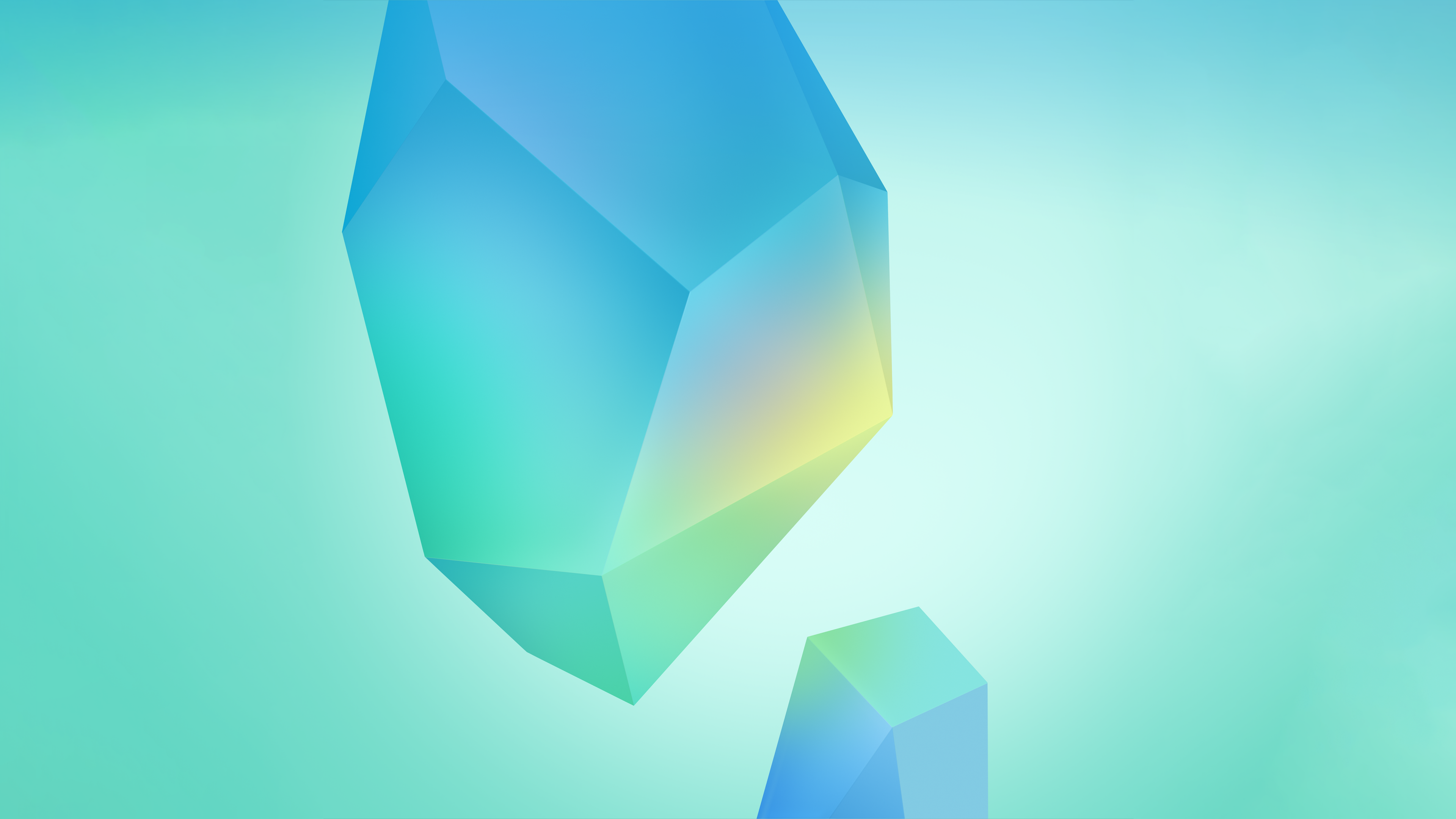 3840x2160 Samsung Galaxy A16 Wallpaper 4K, Stock, 5K, Cyan blue abstract