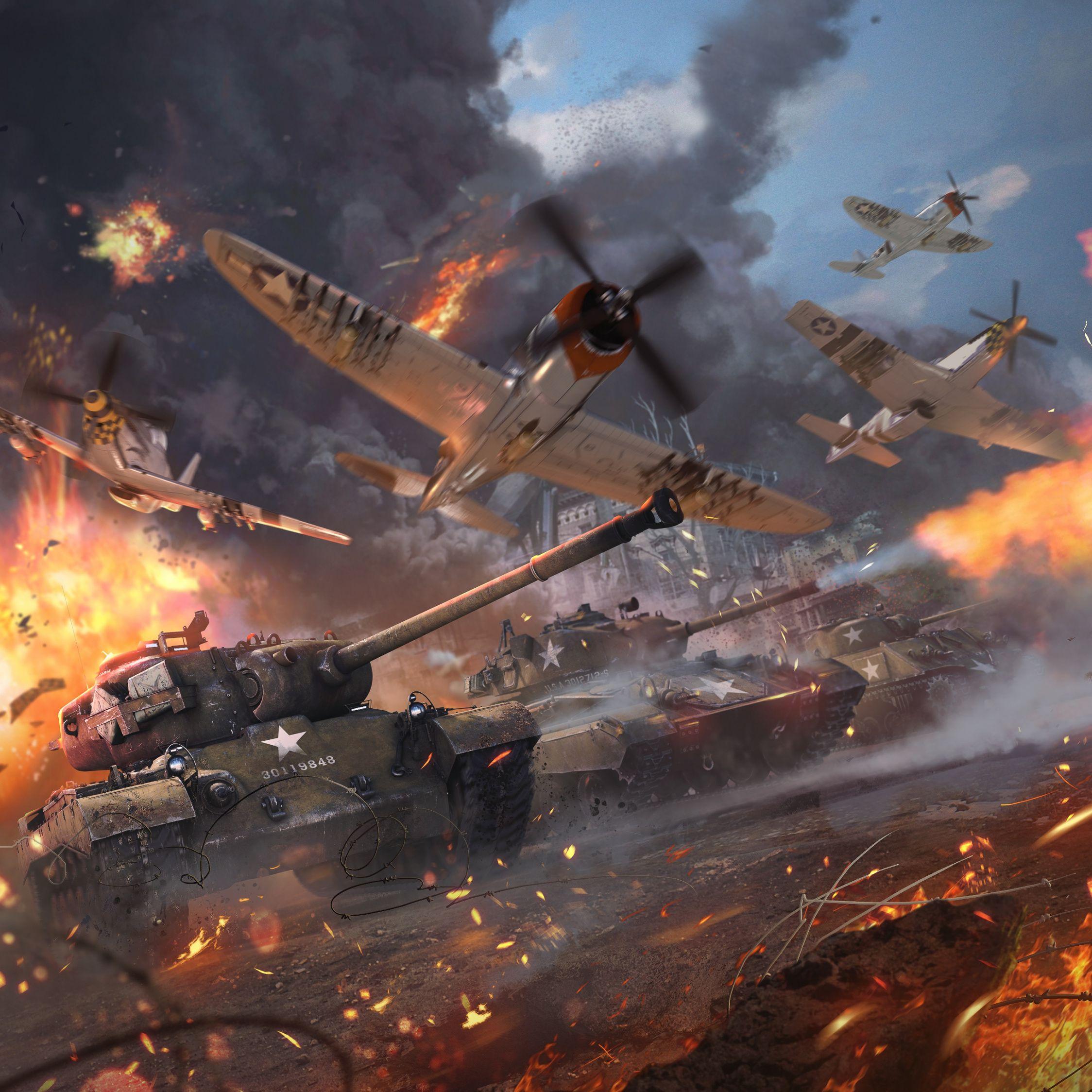 2248x2248 Download 2248x2248 wallpaper war thunder, video game, military