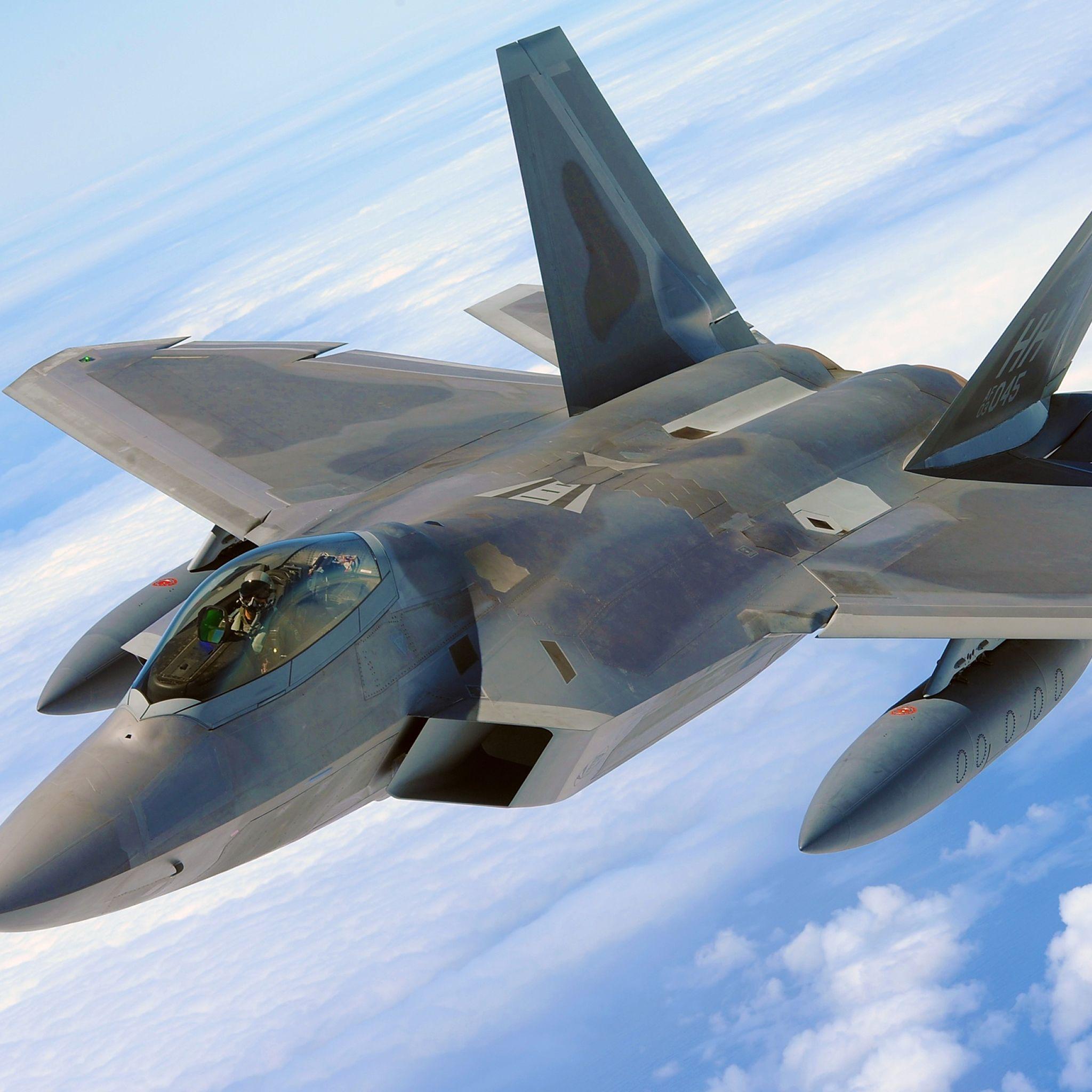 2048x2048 Military Fighter Jet iPad Air Wallpaper Free Download