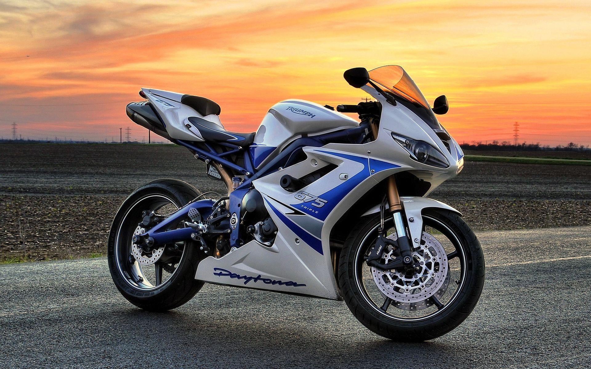 1920x1200 Triumph Daytona 675 Sunset Superbike Wallpaper : HD Wallpaper