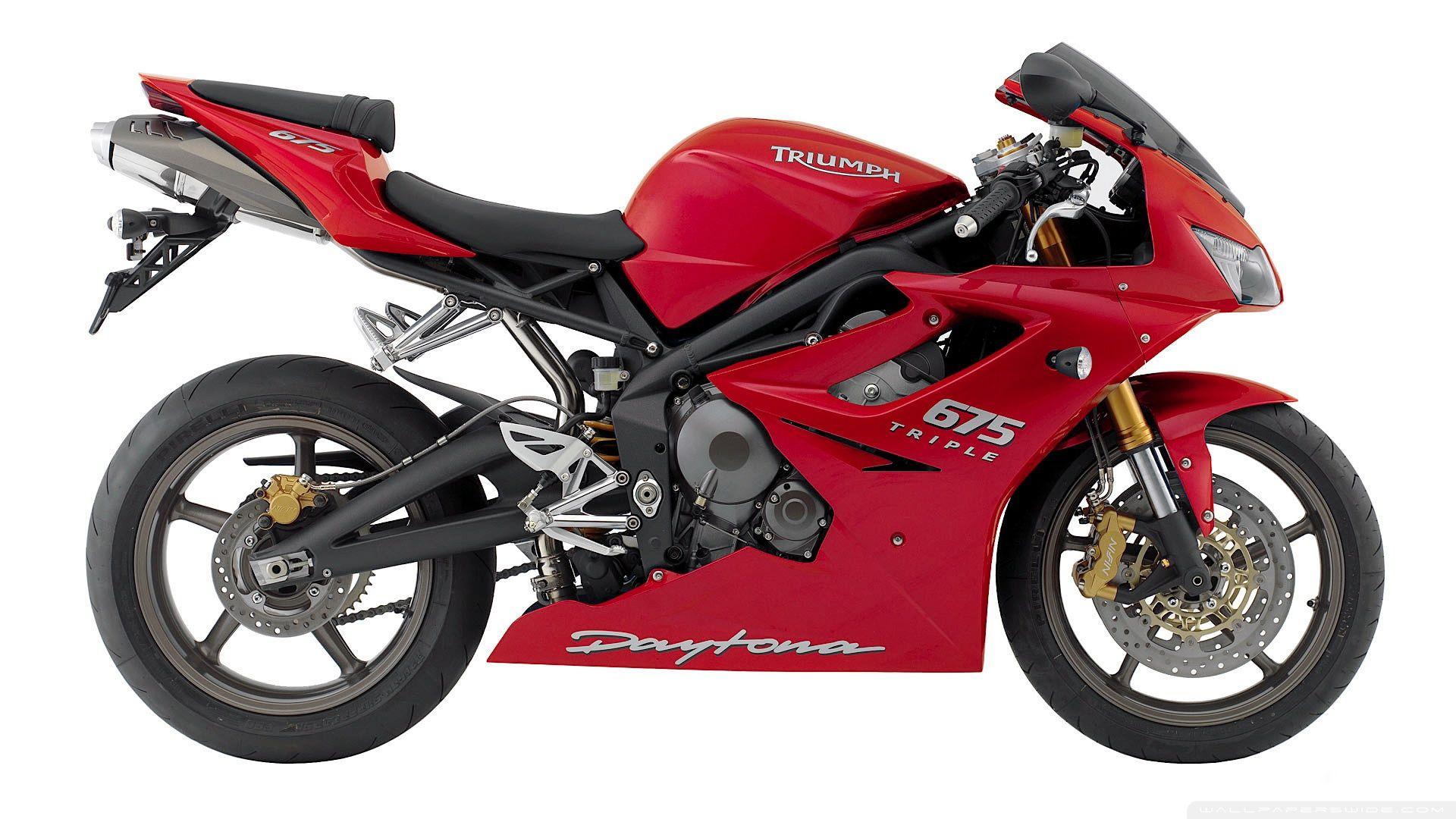 1920x1080 Triumph Daytona 675 Triple Red Ultra HD Desktop Background