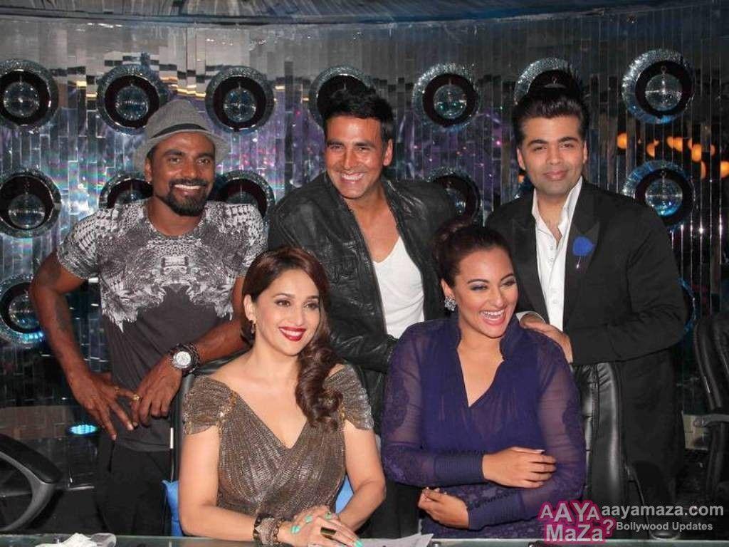 1024x768 Remo D'souza, Akshay Kumar, Karan Johar, Madhuri Dixit