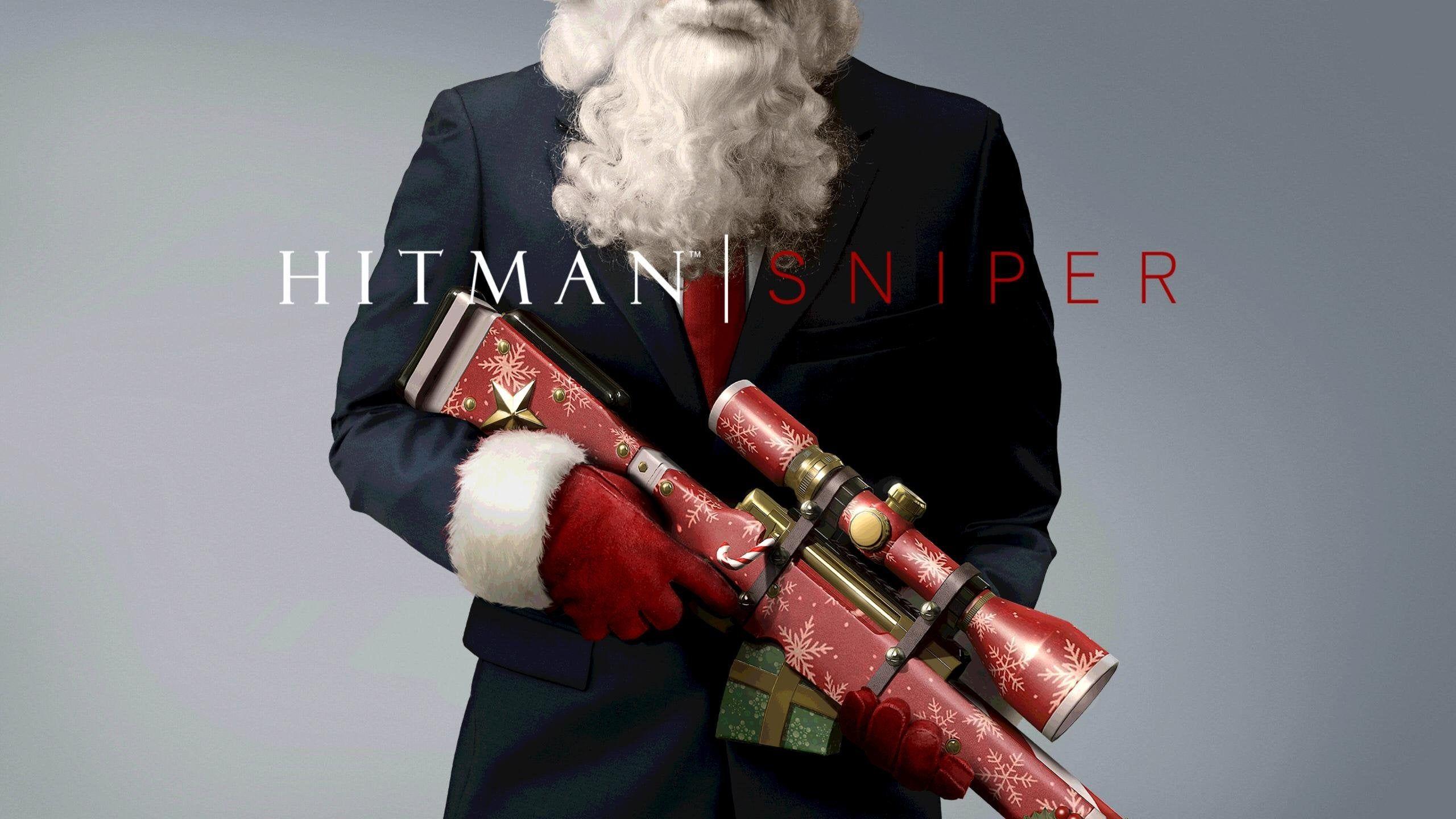 2560x1440 Hitman Sniper Xmas Wallpaper