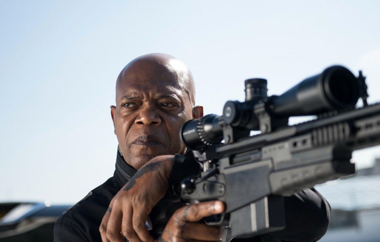 1332x850 Wallpaper weapons, frame, optics, sniper, rifle, action, Samuel L
