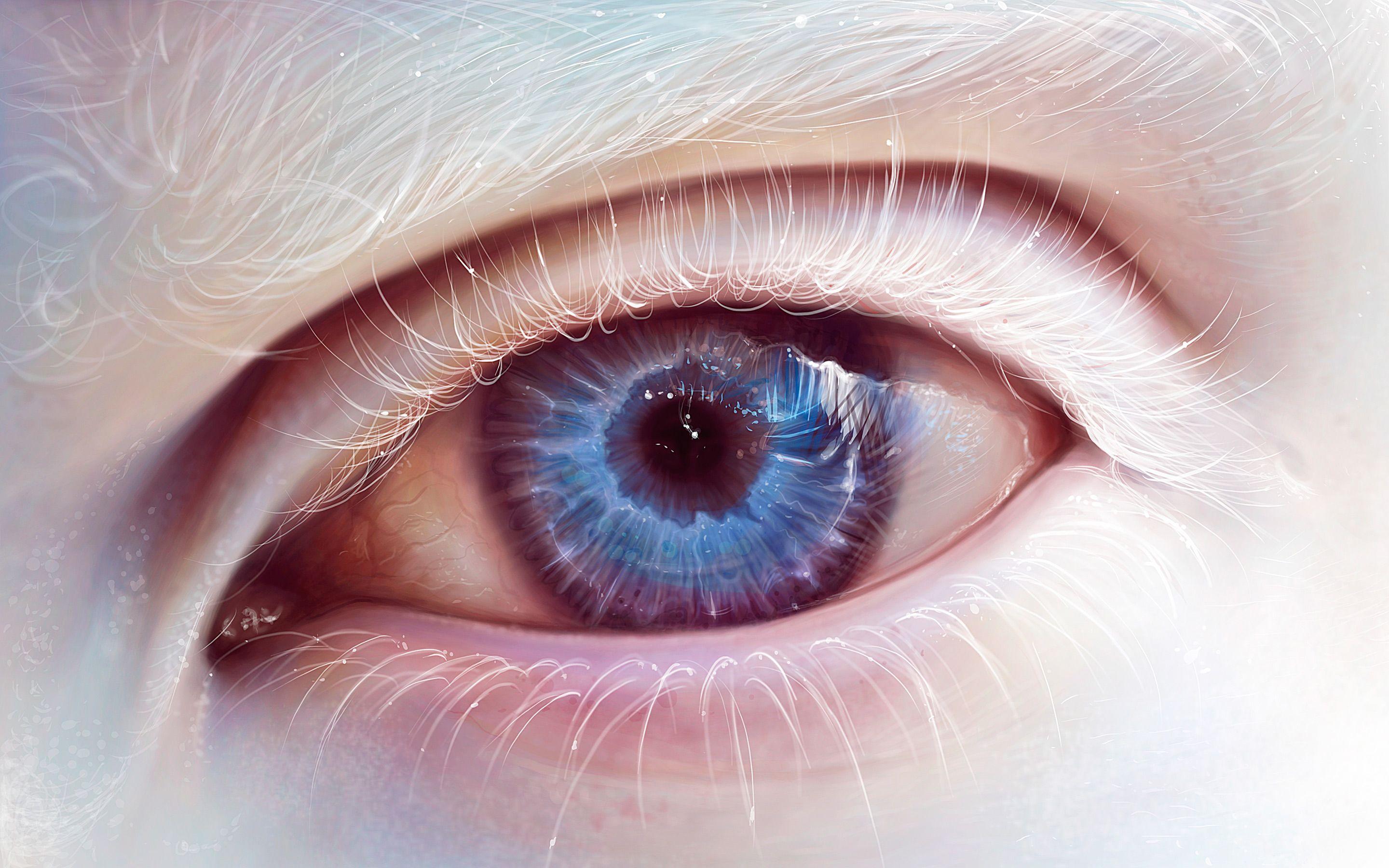 2880x1800 Albino Blue Eye Art Wallpaper and Free Stock Photo