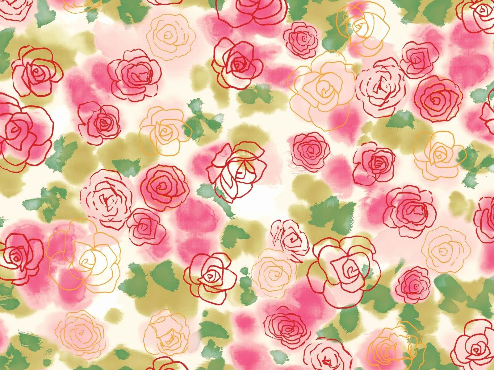 1600x1200 Unique Watercolor Floral Wallpaper Of the Day