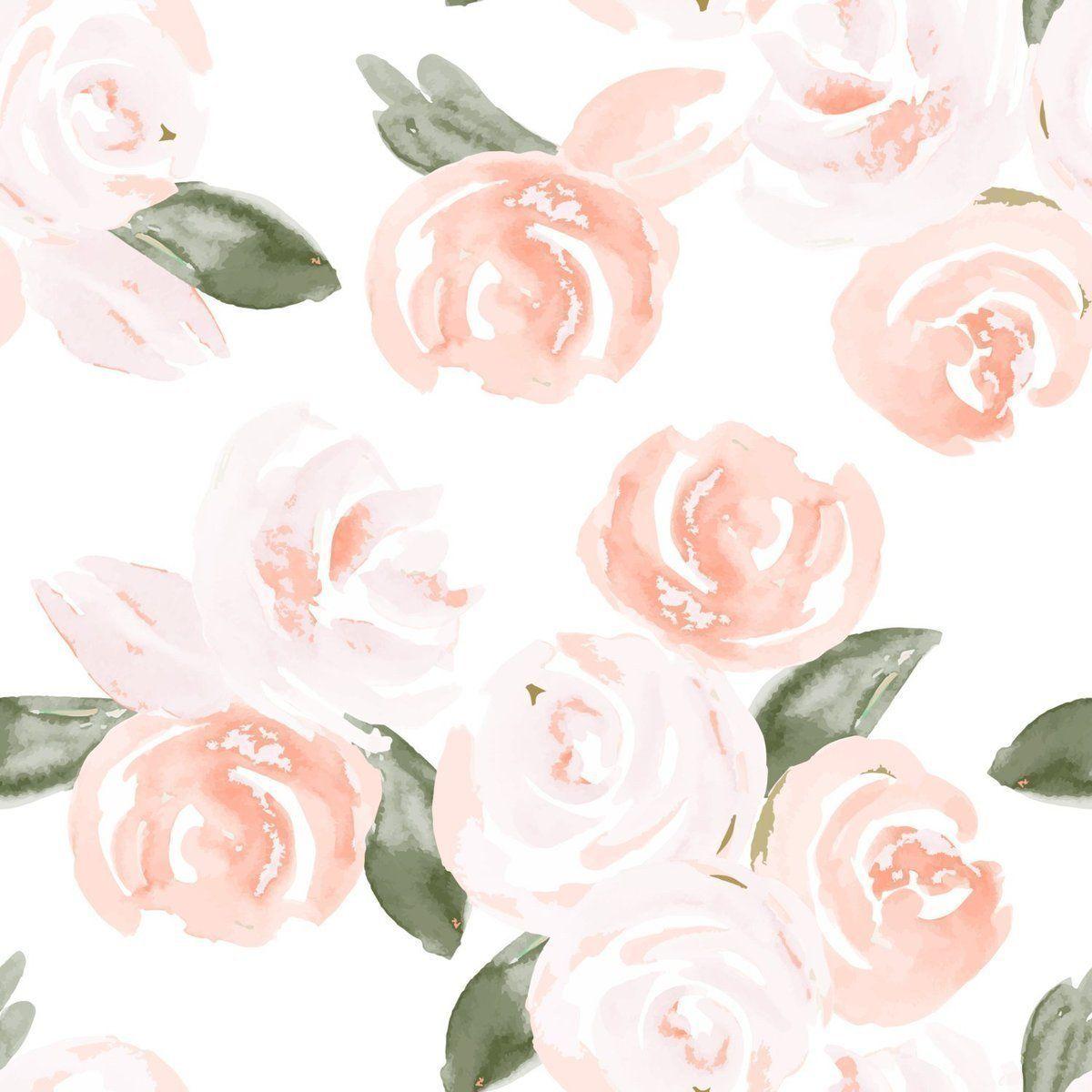 1500x1500 Removable Wallpaper Floral Watercolor Design Pretty Please Flower