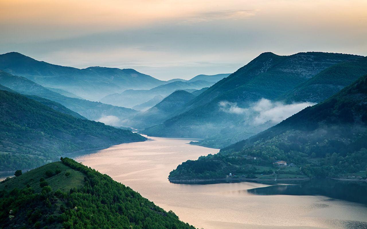1280x800 image Bulgaria Kardzhali dam Nature Mountains Landscape photography
