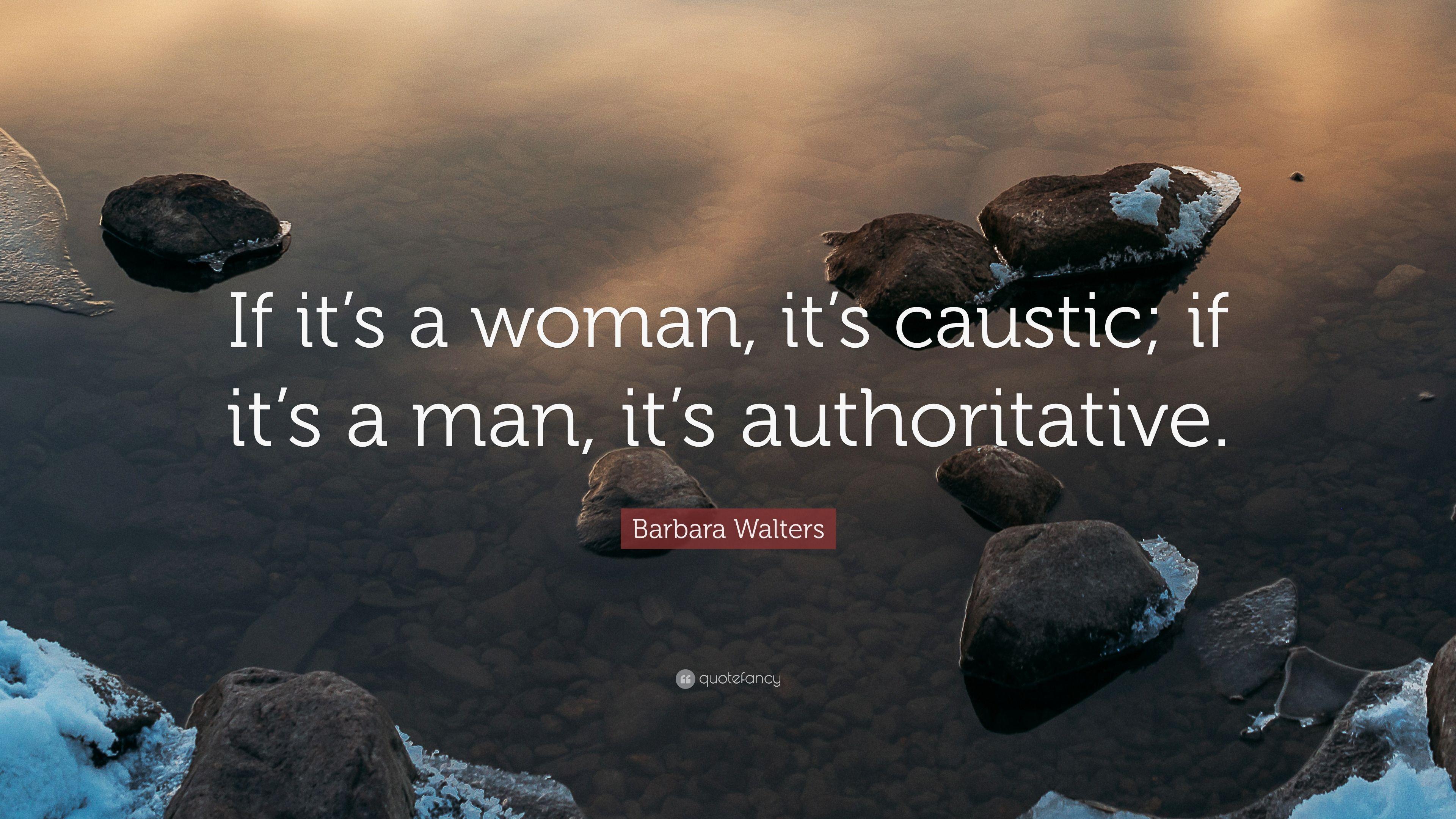 3840x2160 Barbara Walters Quote: “If it's a woman, it's caustic; if it's a