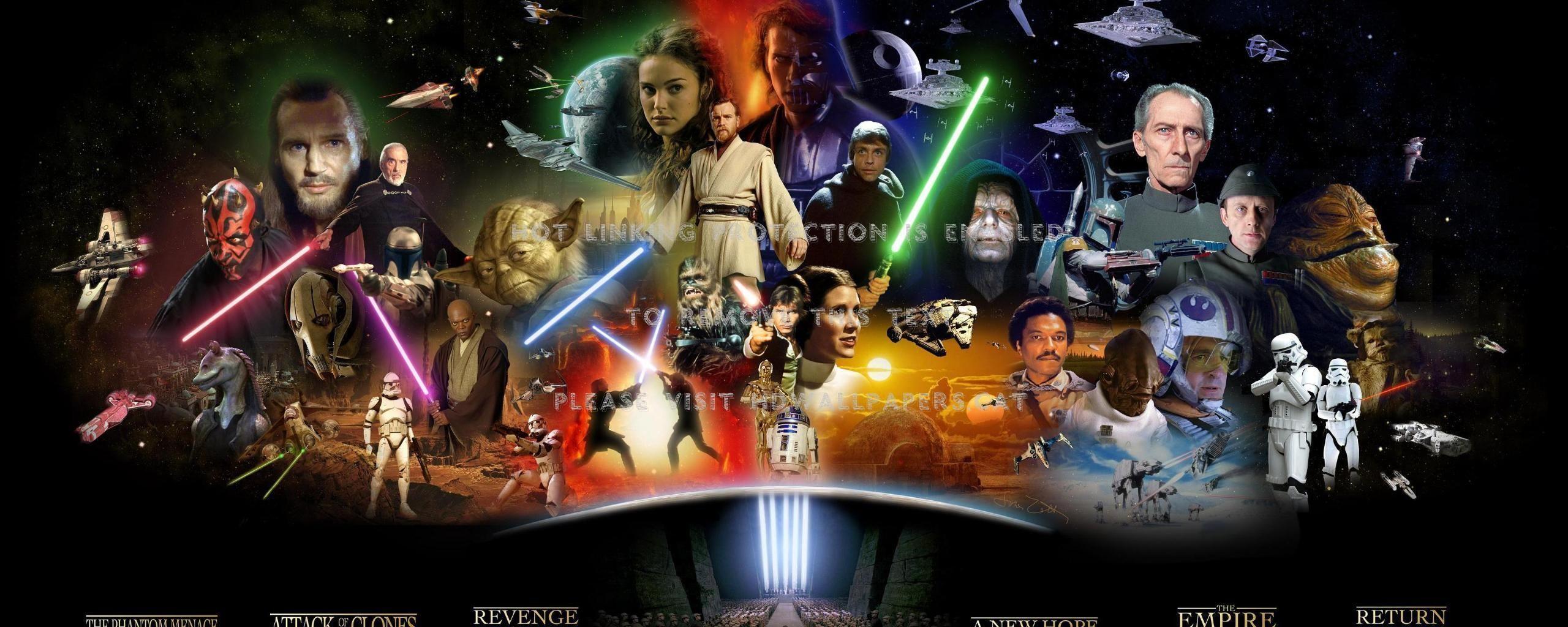 2560x1024 people of star wars episodes (dual monitor)
