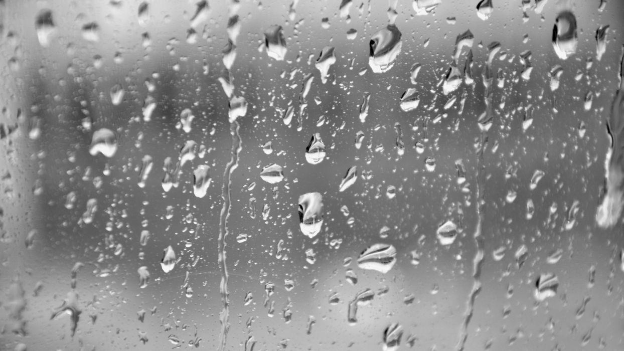 1244x700 Black and white rain glass wet surface textures water drops