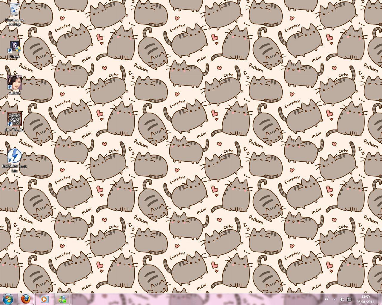 1280x1024 Pusheen Background. Pusheen Wallpaper