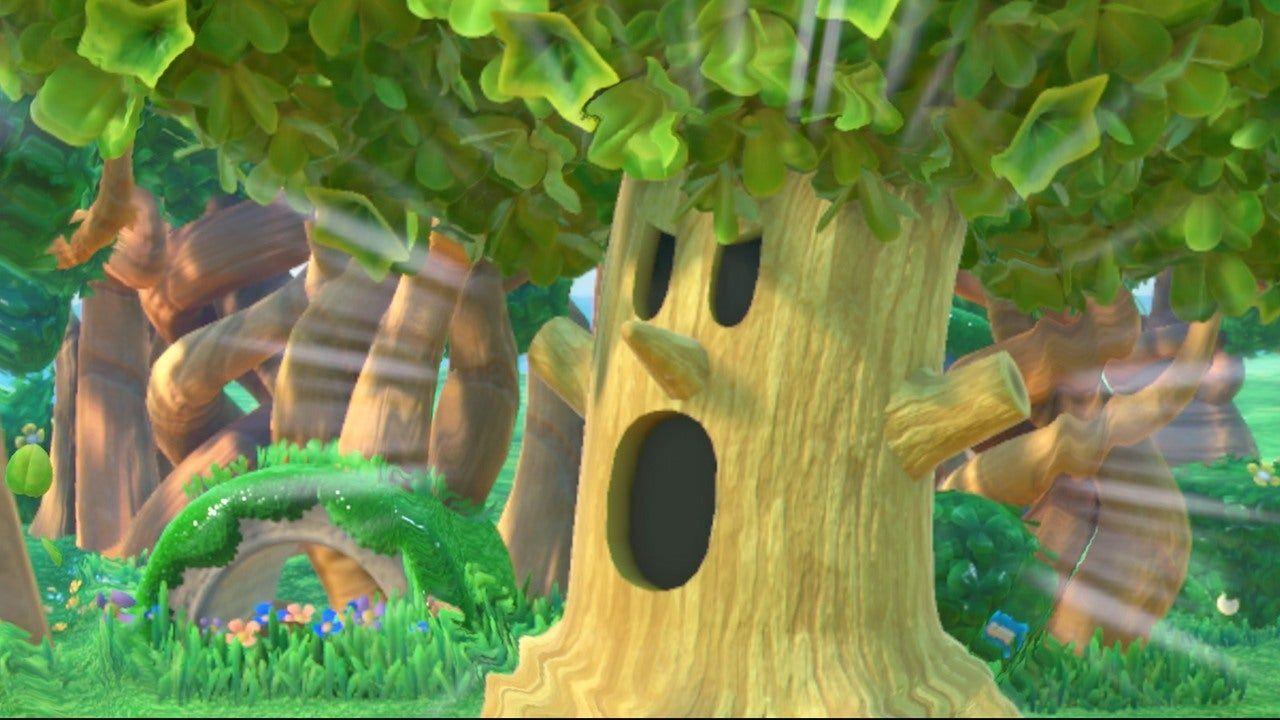 1280x720 Kirby: Star Allies Gameplay Woods Boss Fight