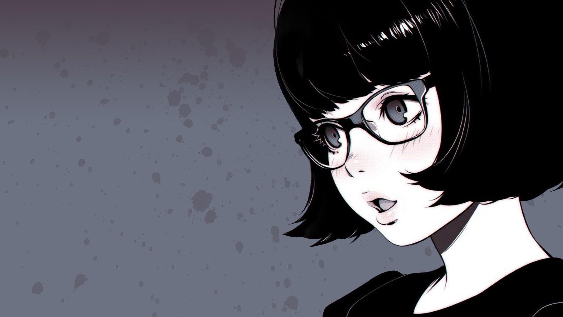 eyes, anime girls, glasses  4800x2400 Wallpaper 