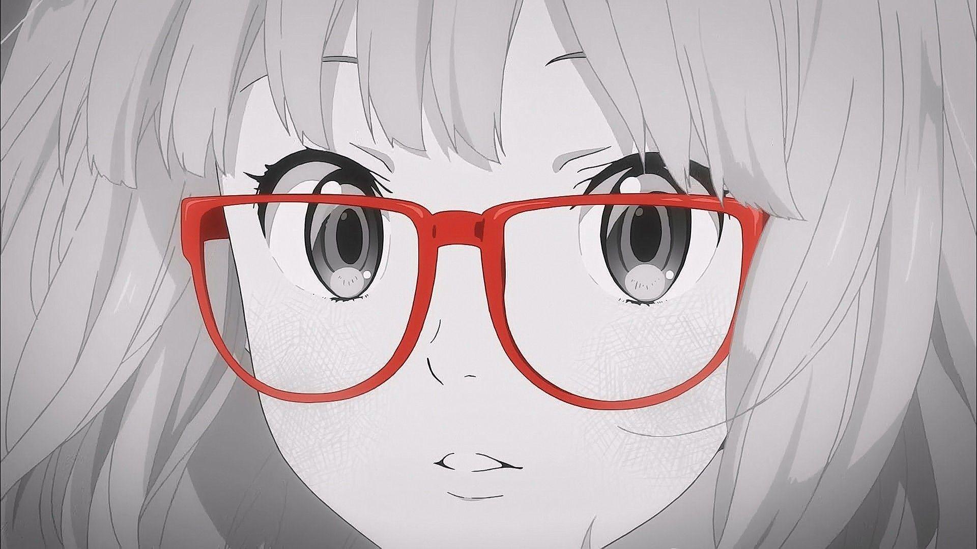 Anime girl red glasses HD wallpapers  Pxfuel