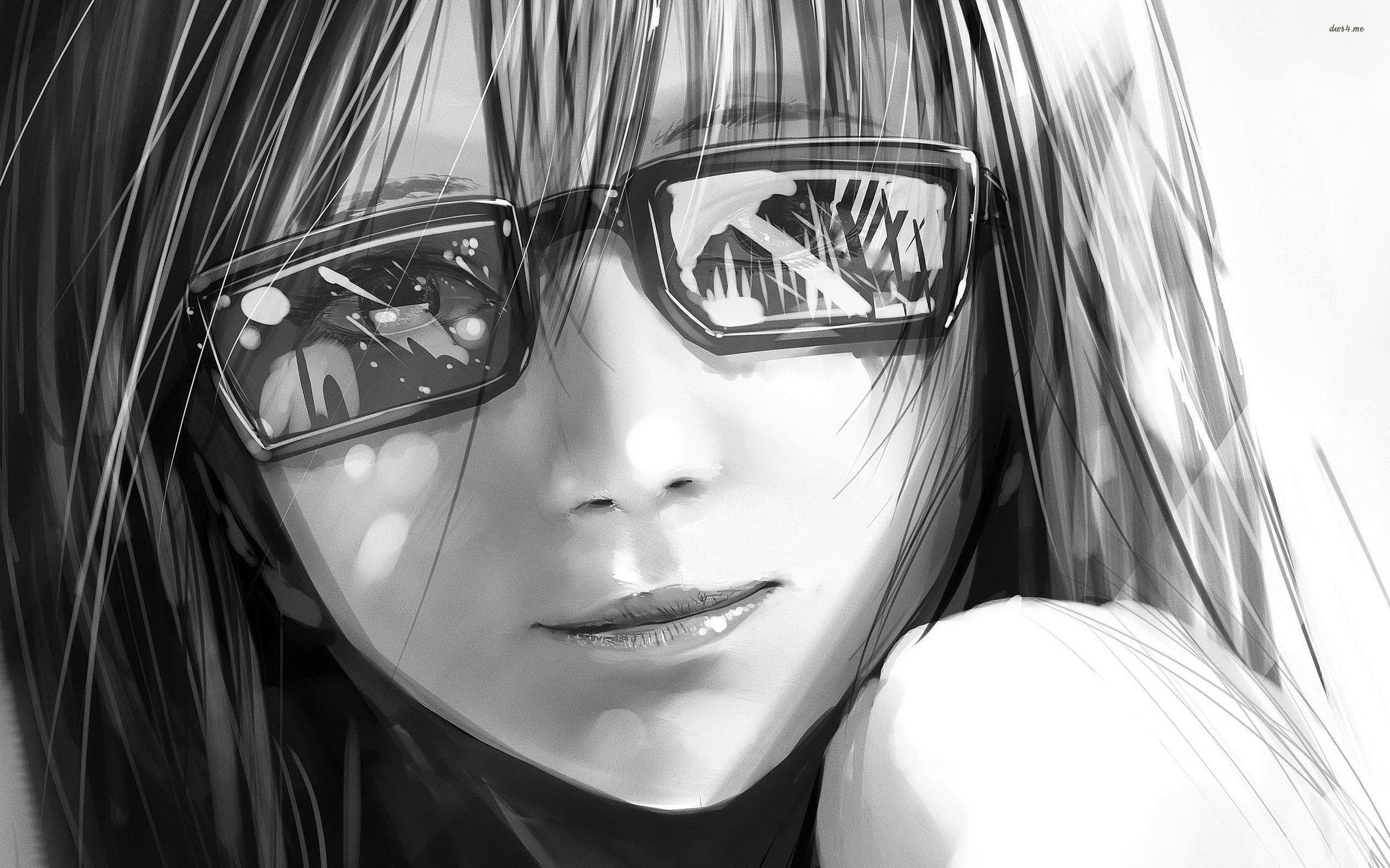 2560x1600 Anime girl with glasses wallpaper wallpaper