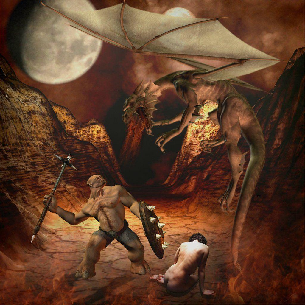 1024x1024 Ollok Vs The Zombie Dragon