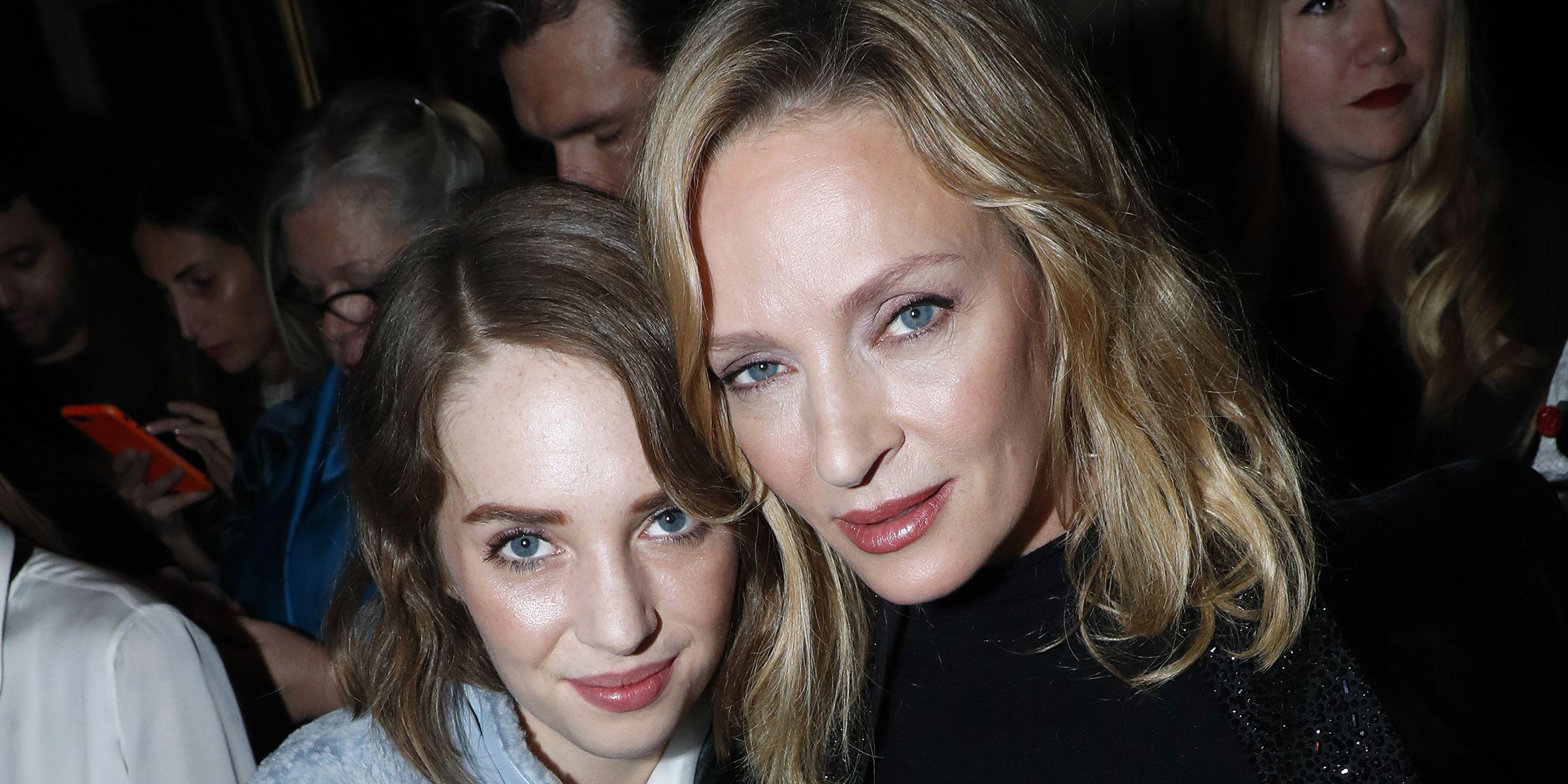 2400x1200 Uma Thurman And Daughter Maya Thurman Hawke Hit Paris Haute