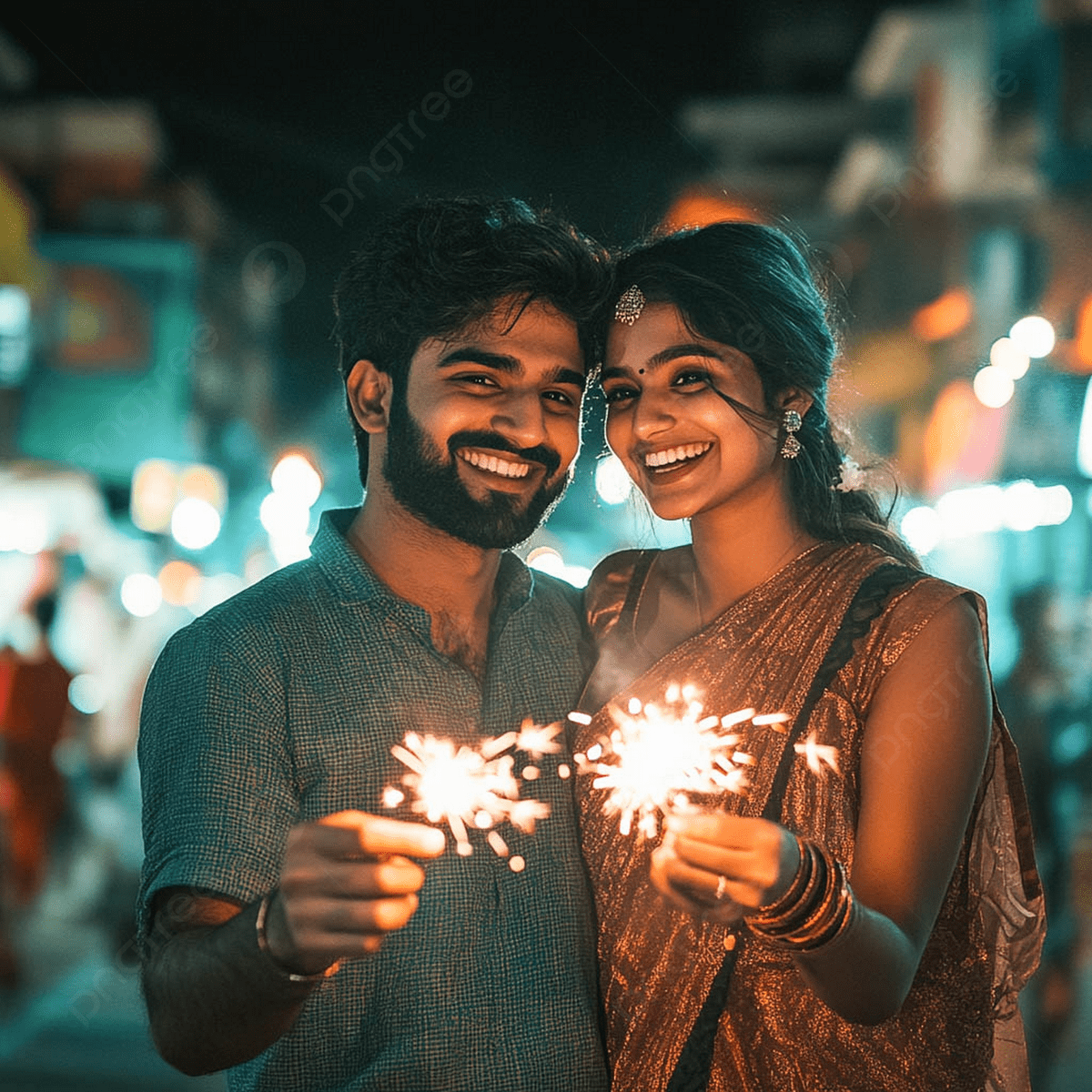 1200x1200 New Year Young Couple Standing On A Street At Night, New Year, New Year Happy New Year Background Image And Wallpaper for Free Download