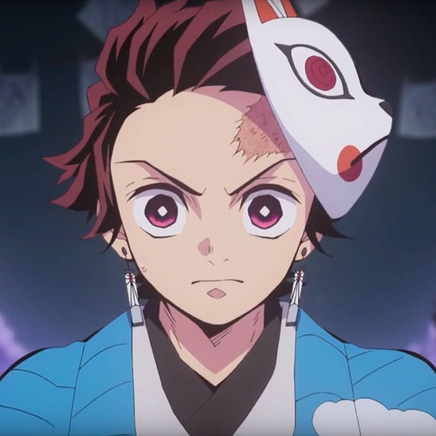 900x900 Demon Slayer Mask Tanjiro Portrait Wallpaper