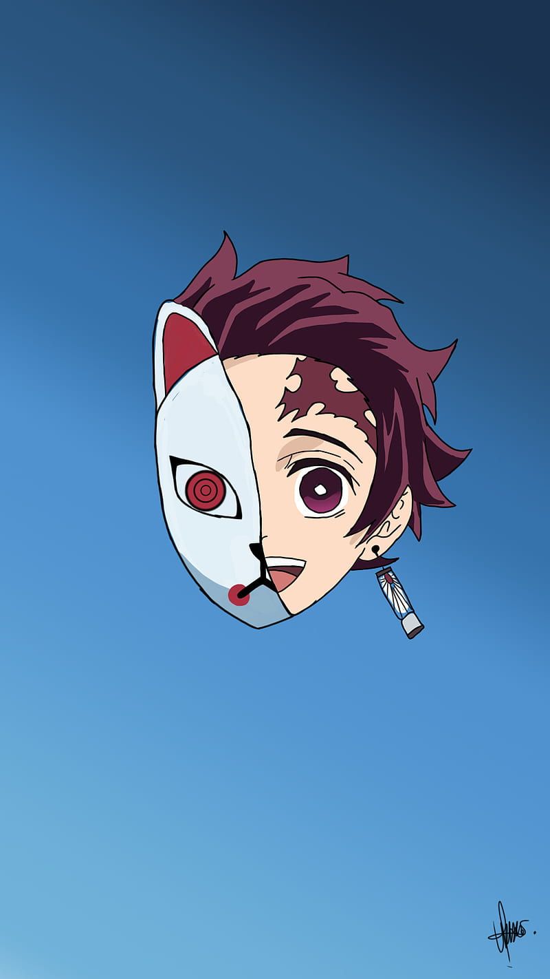 800x1422 2560x800px, 2K free download. Tanjiro, demon slayer, kimetsu no yaiba, mask, tanjiro and mask, HD phone wallpaper