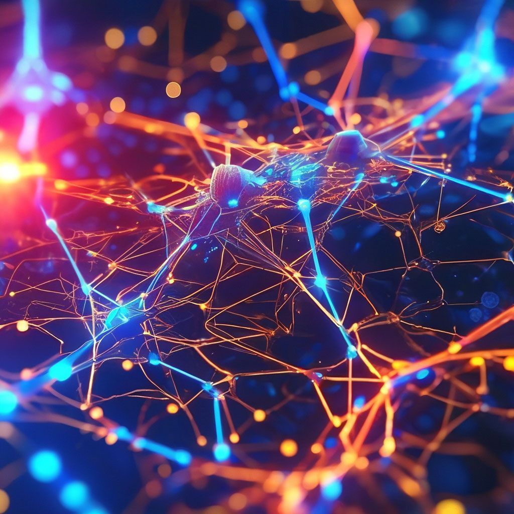 1024x1024 Come up with a wallpaper for your phone with the image of a neural network, aesthetically pleasing, beautiful