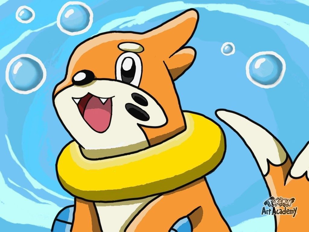 1024x768 Digital art Buizel (Pokemon)