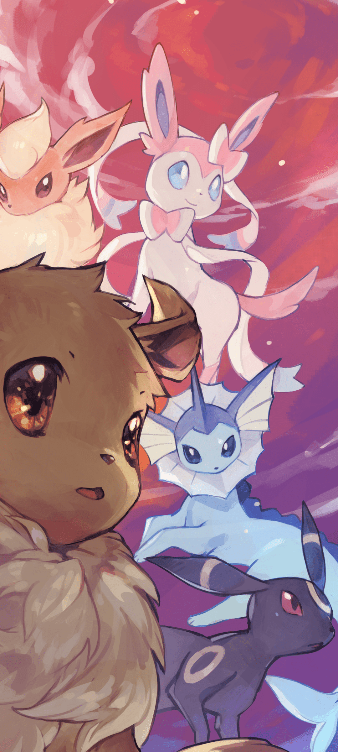 1080x2400 Eevee Evolutions: Stunning Pokémon Phone Wallpaper