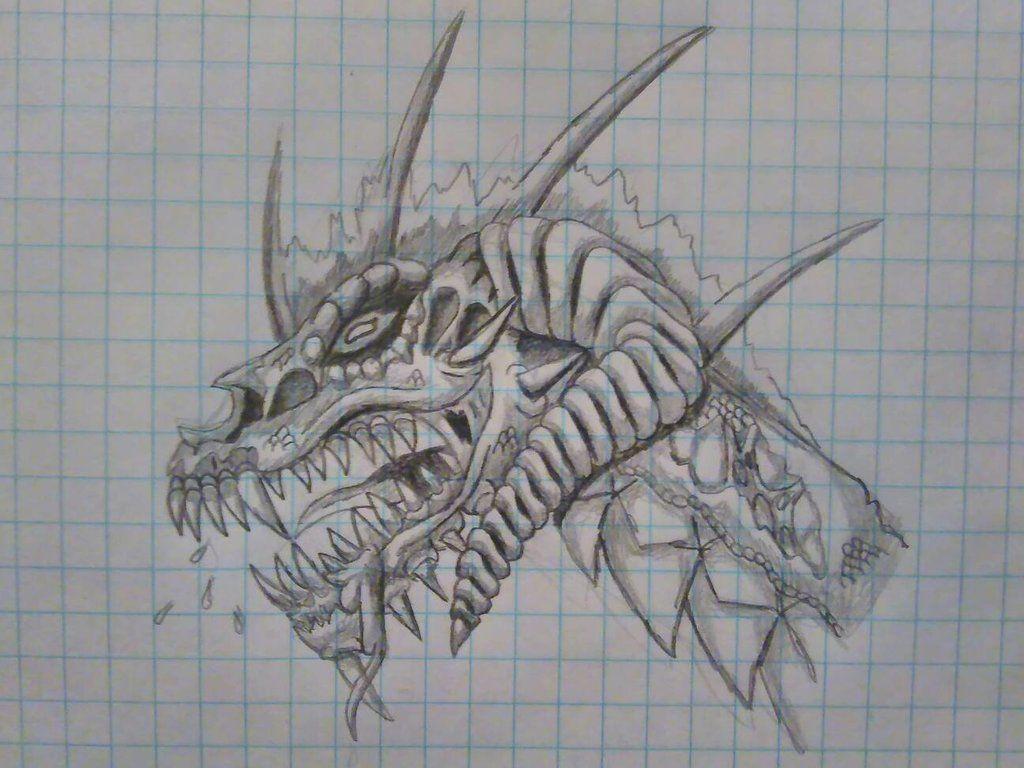 1024x768 Zombie Dragon Head By SpringtraP MasK