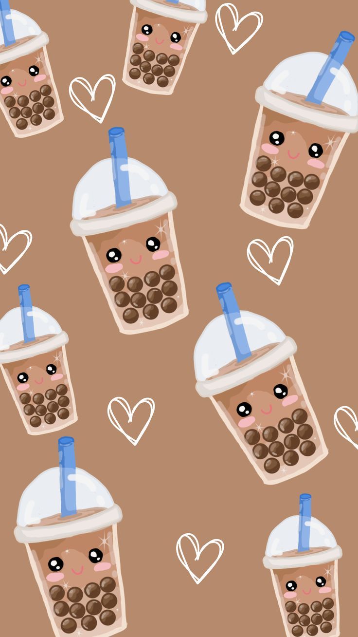 736x1308 Boba tea phone wallpaper