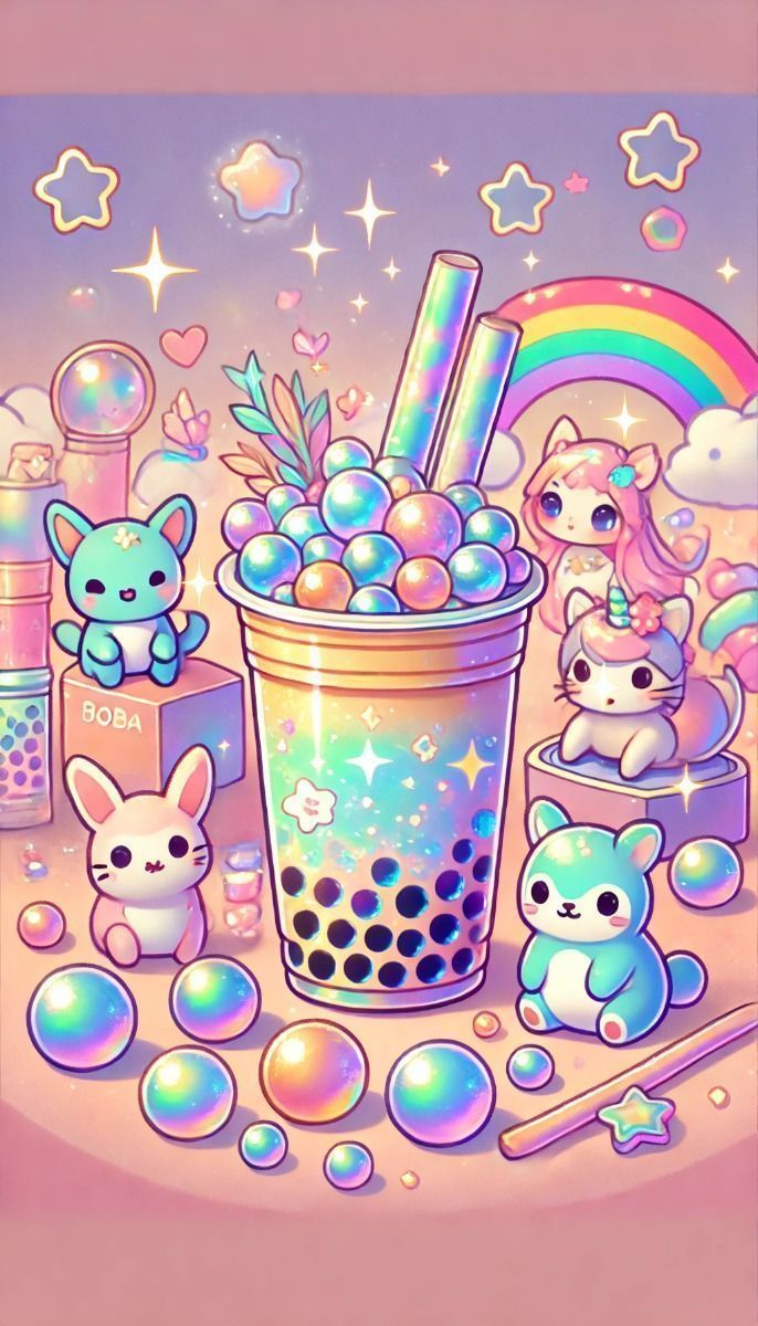 686x1200 wallpaper bubble tea