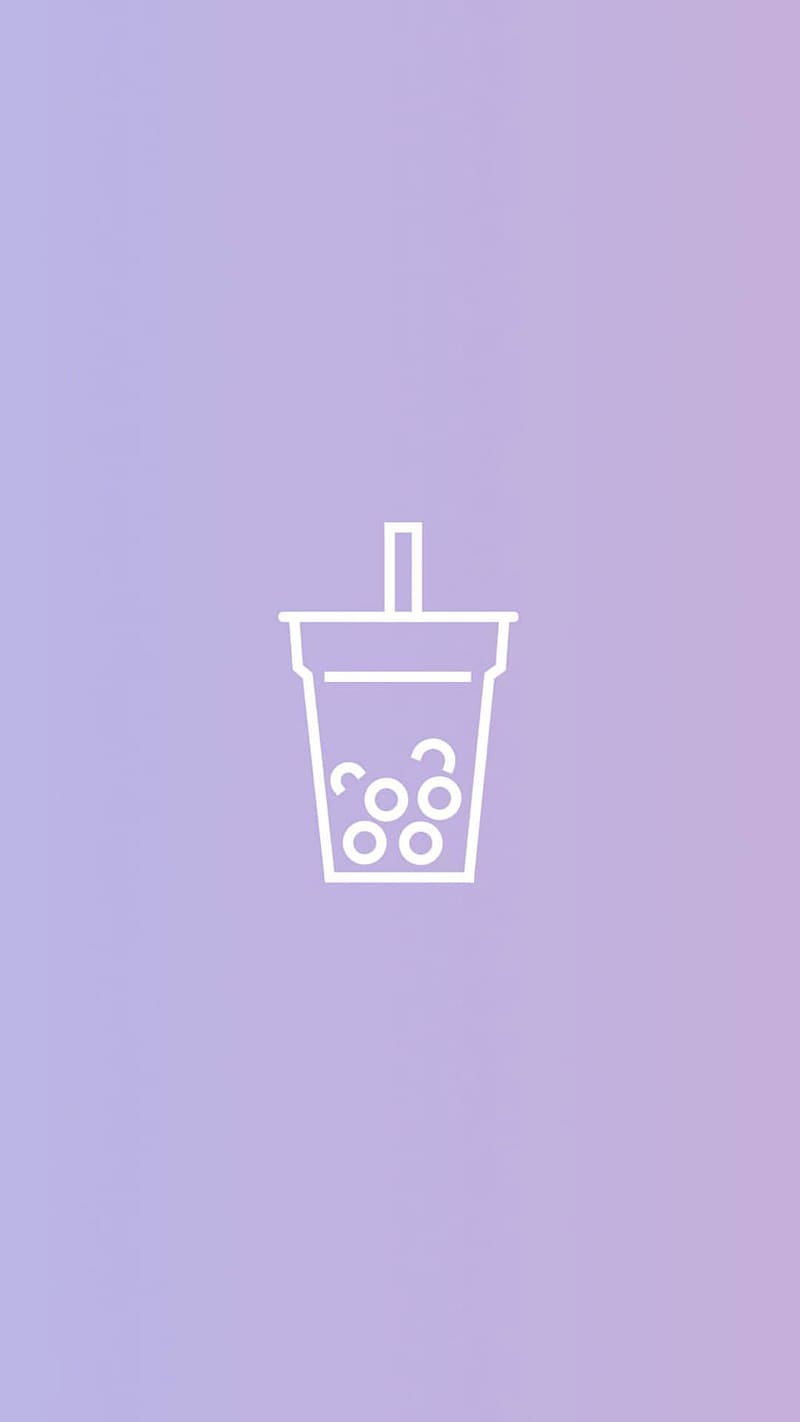 800x1422 Cute Purple Bubble Tea, Cute Boba, HD phone wallpaper