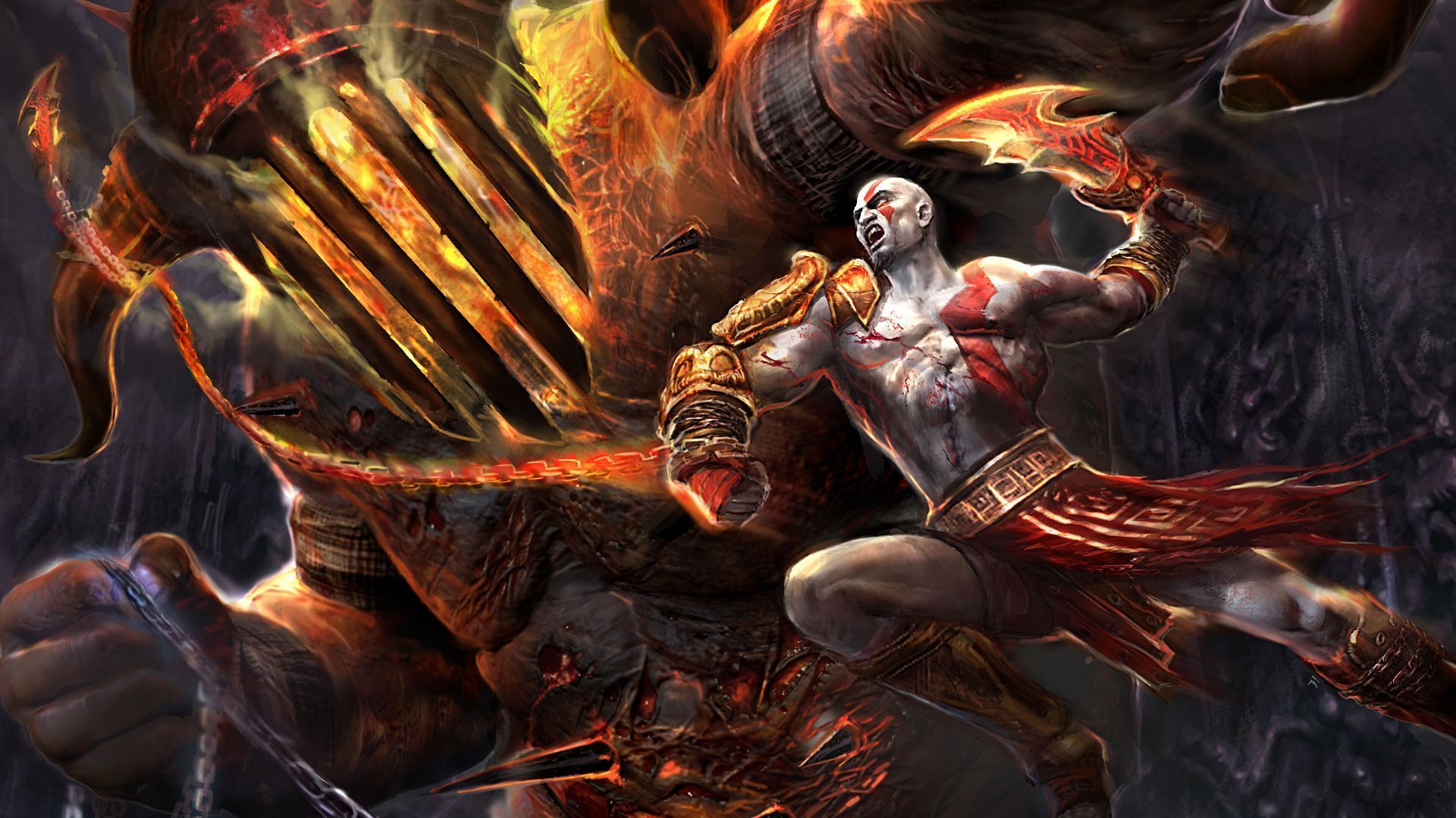 1920x1080 Epic HD Wallpaper: Kratos from God Of War III