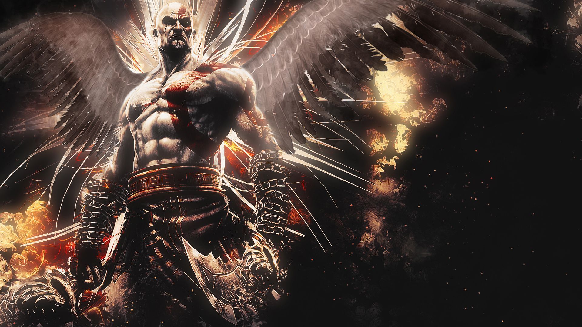1920x1080 Kratos Wings HD God Of War III Wallpaper