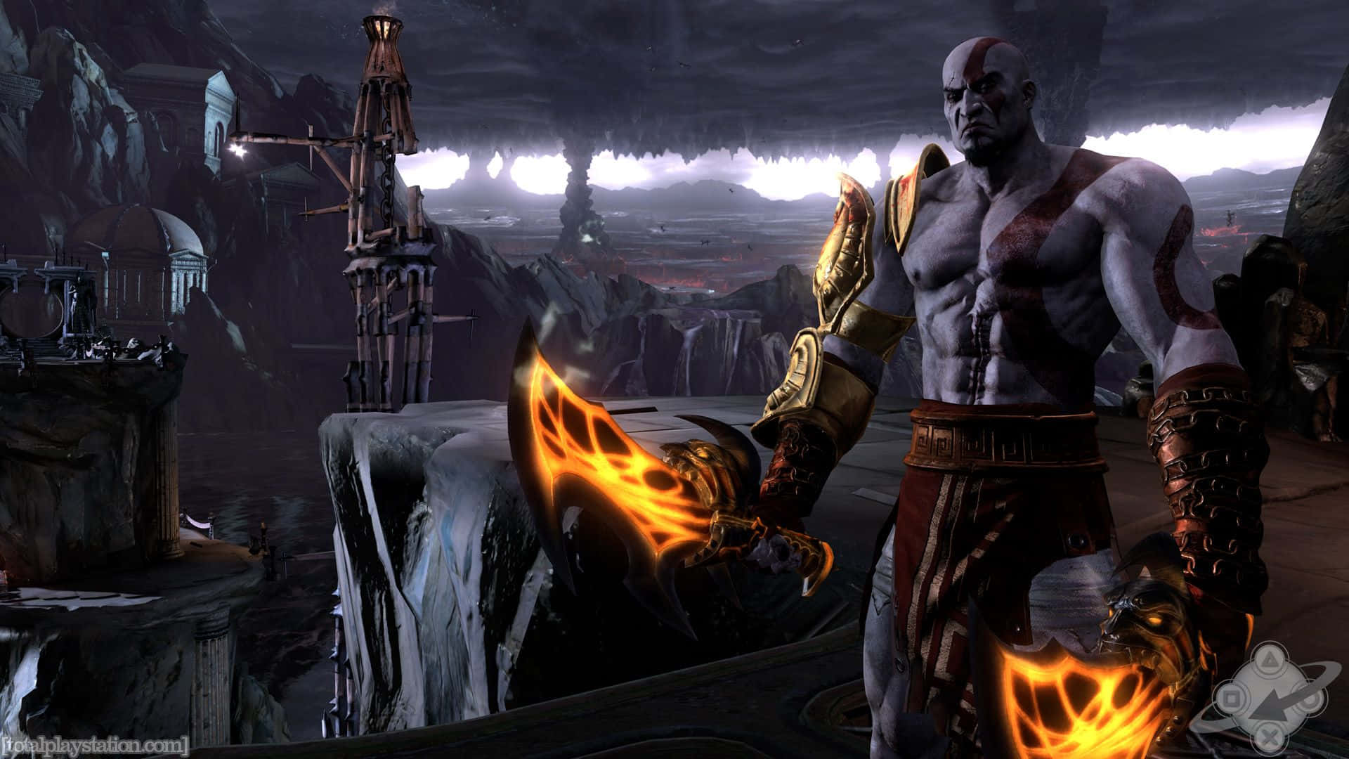 1920x1080 Download Unleash the Wrath of Kratos in God of War 3 Wallpaper