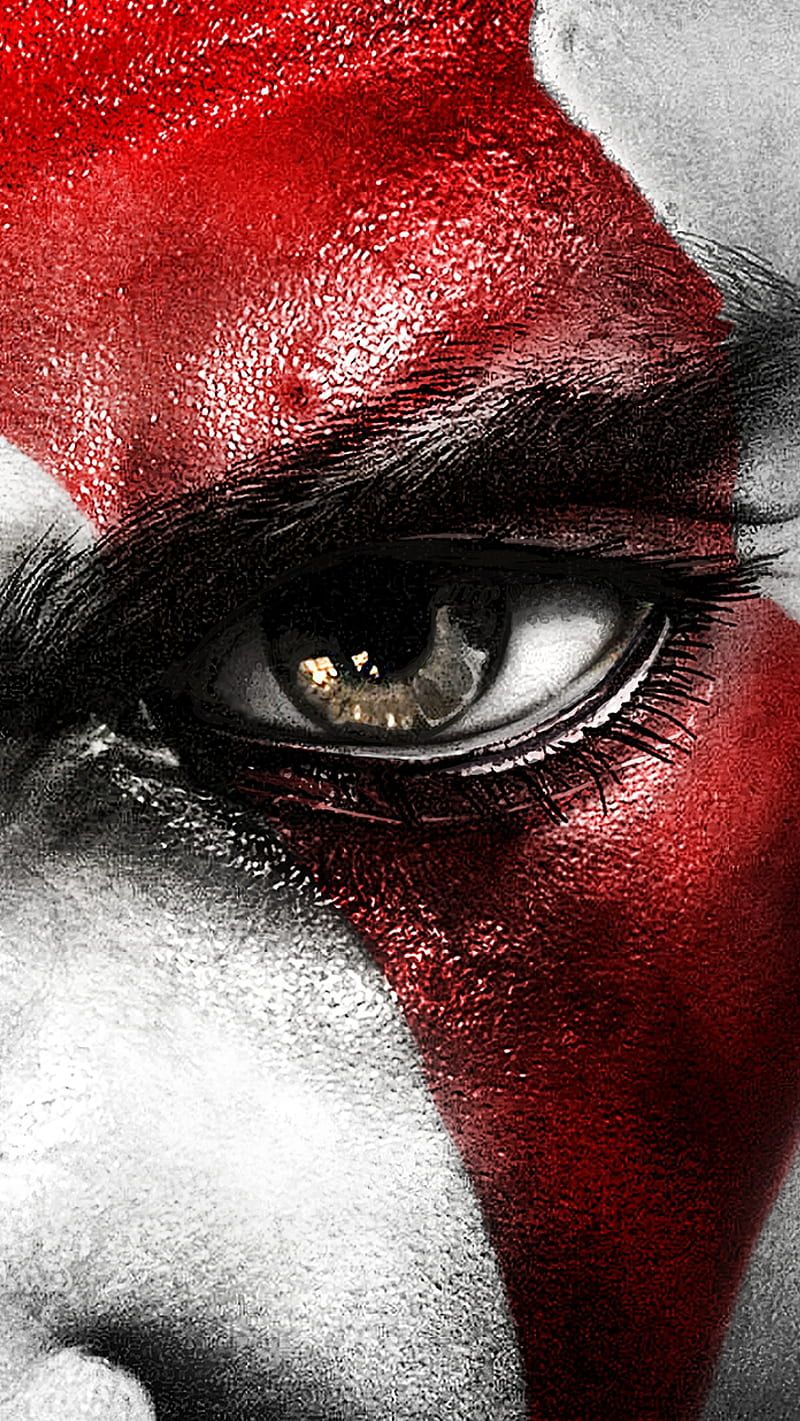 800x1421 HD eyes god of war kratos wallpaper